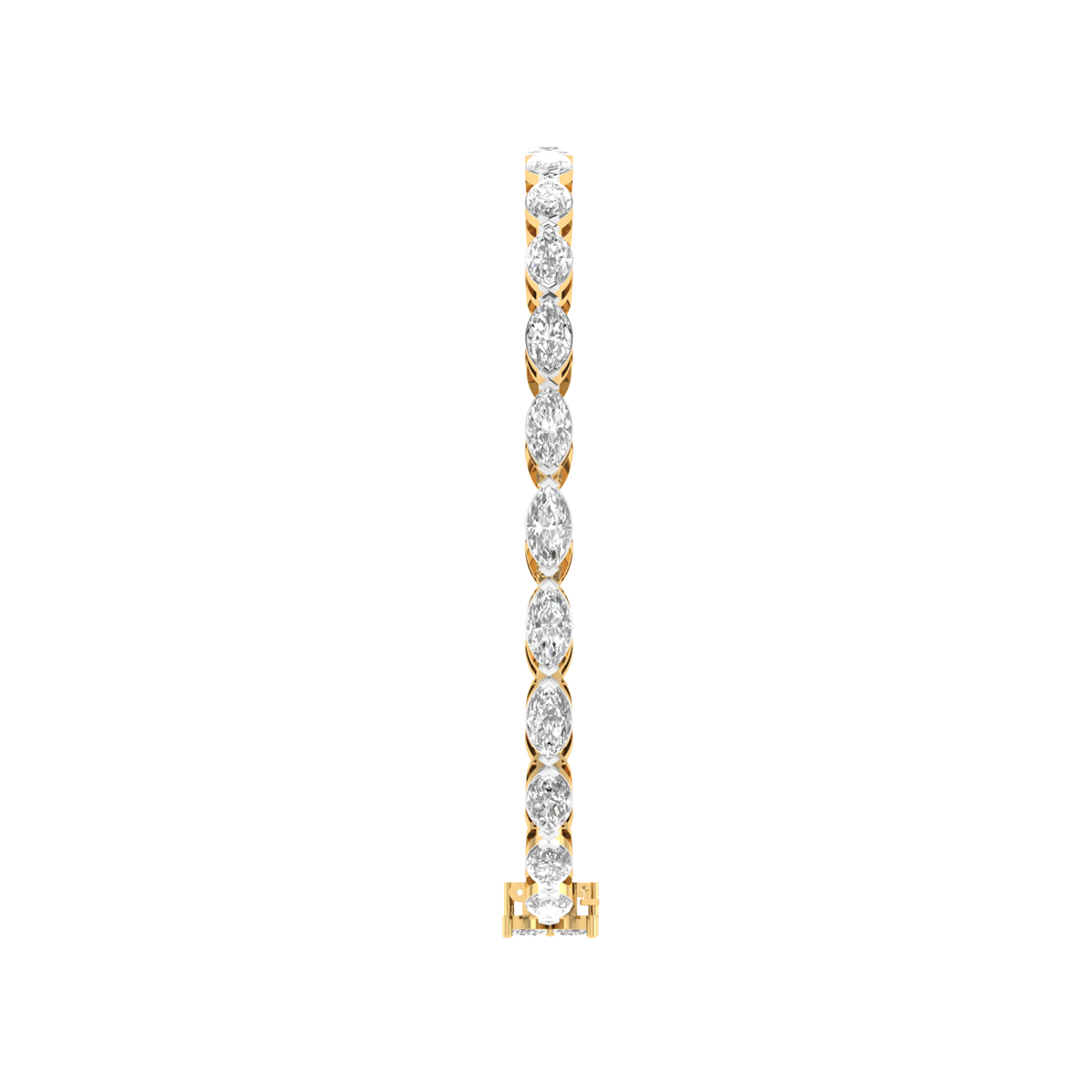Lab Grown Classic Marquise tennis bracelet - Gold