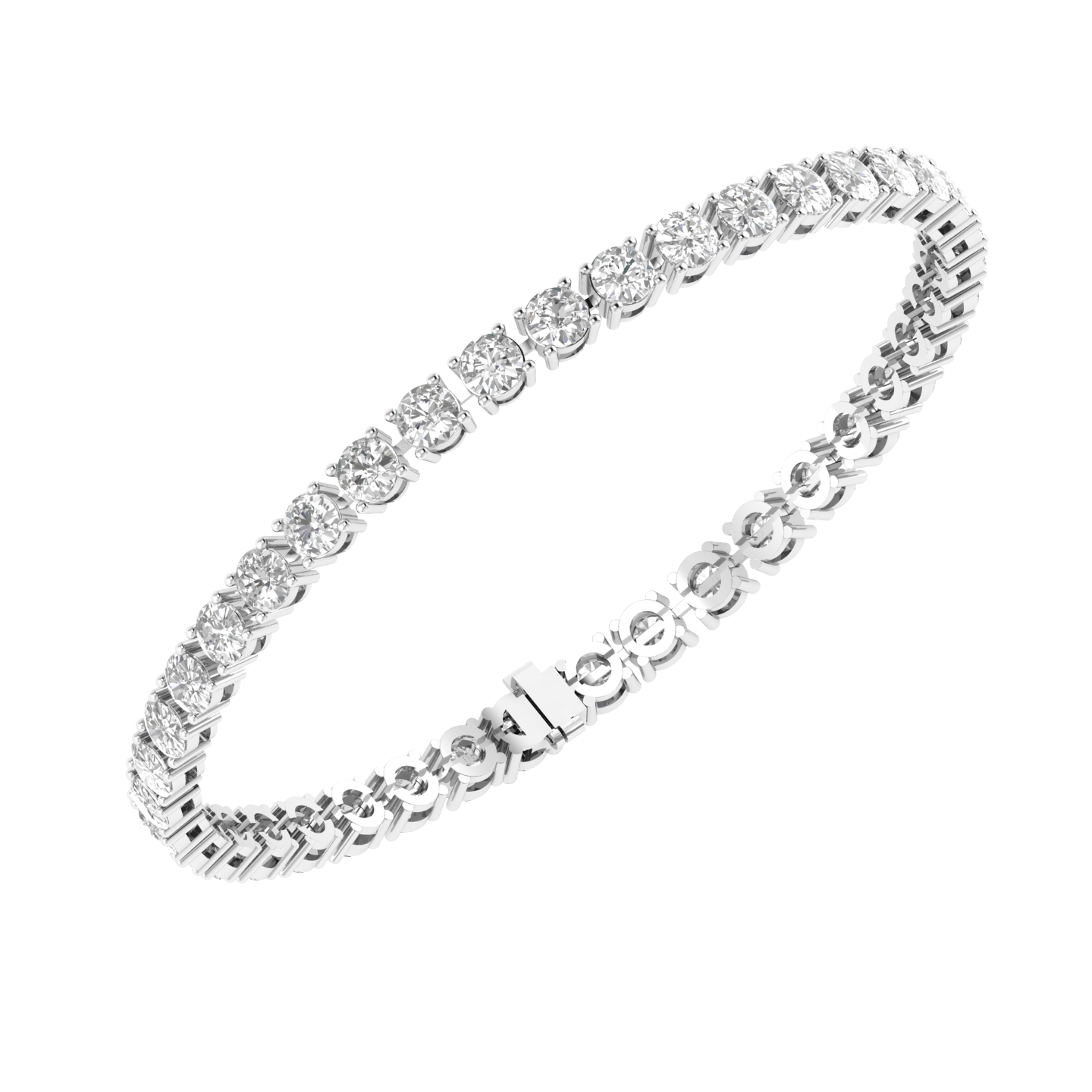 Lab Grown 30 pointer Tennis bracelet - White