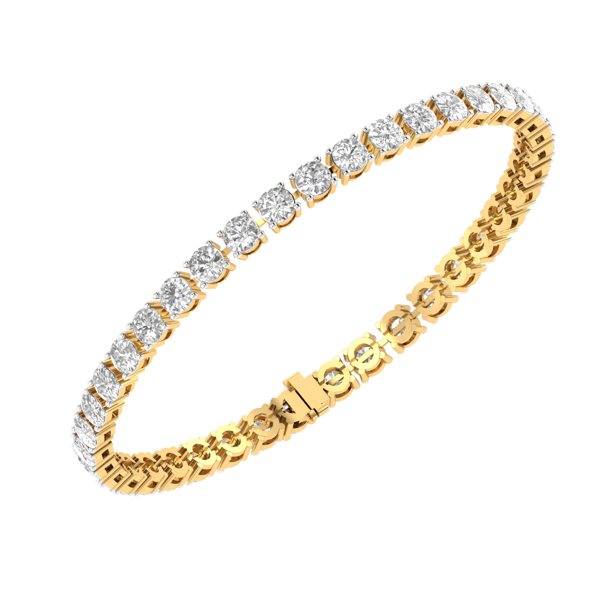 Lab Grown 30 pointer Tennis bracelet - Gold
