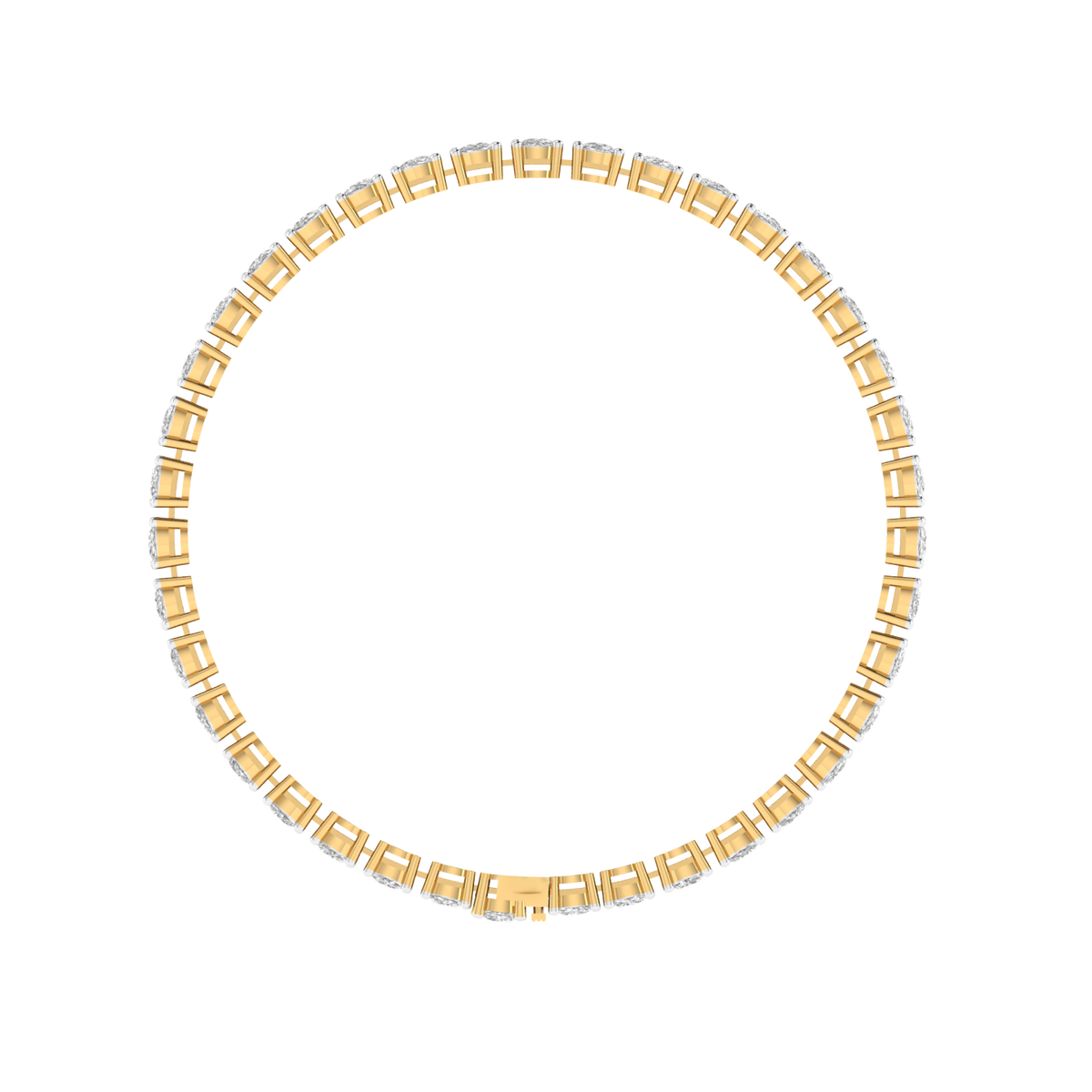 Lab Grown 30 pointer Tennis bracelet - Gold