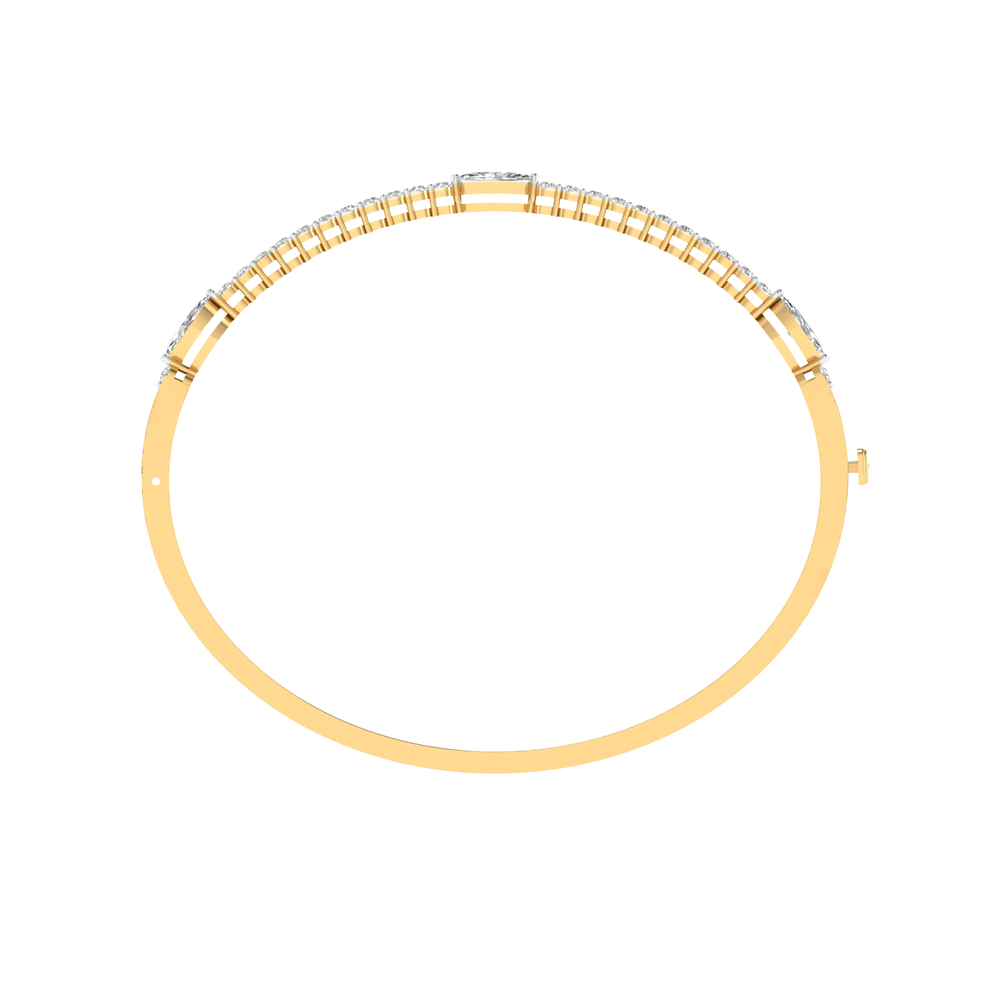 Lab Grown Round and Marquise Kada - Gold