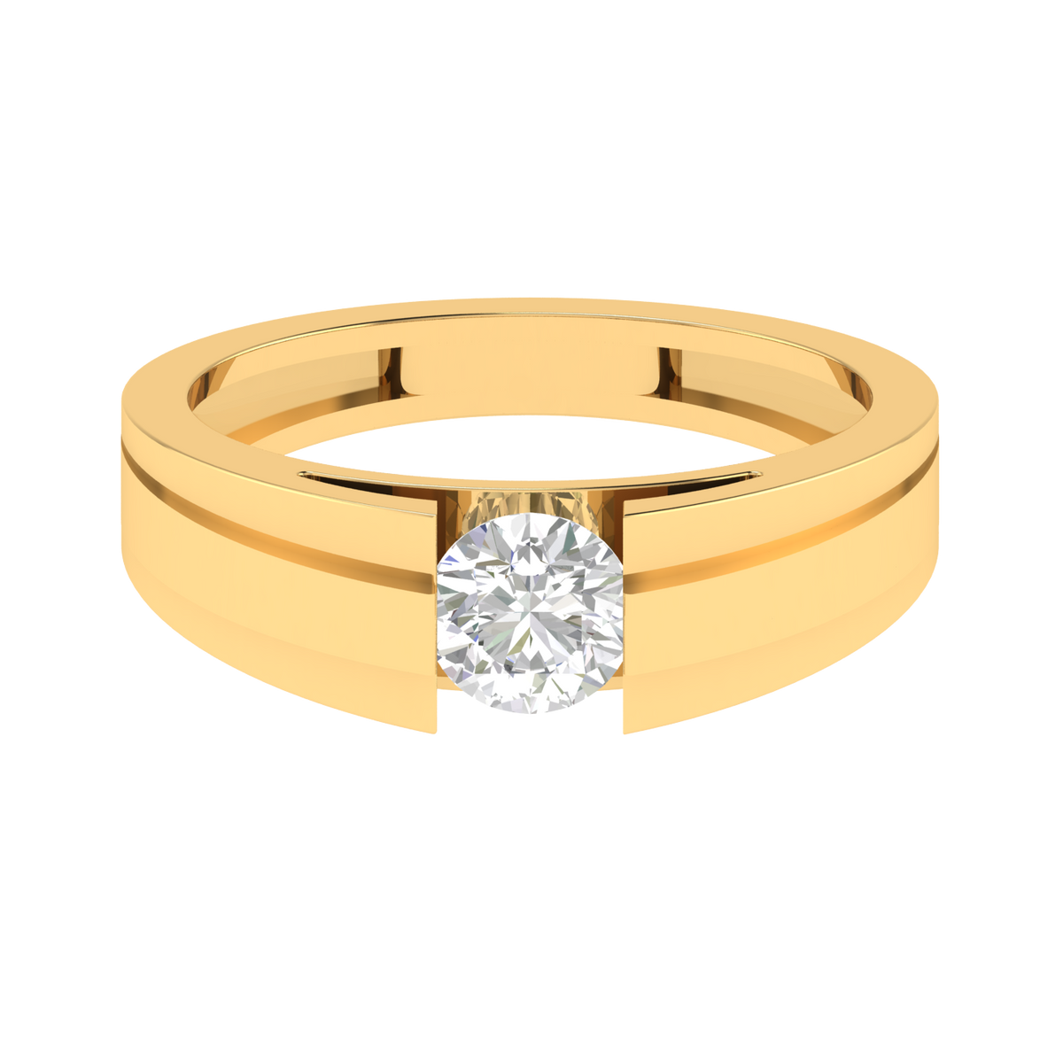 Lab Grown 70 pointer soliatire Gents Ring