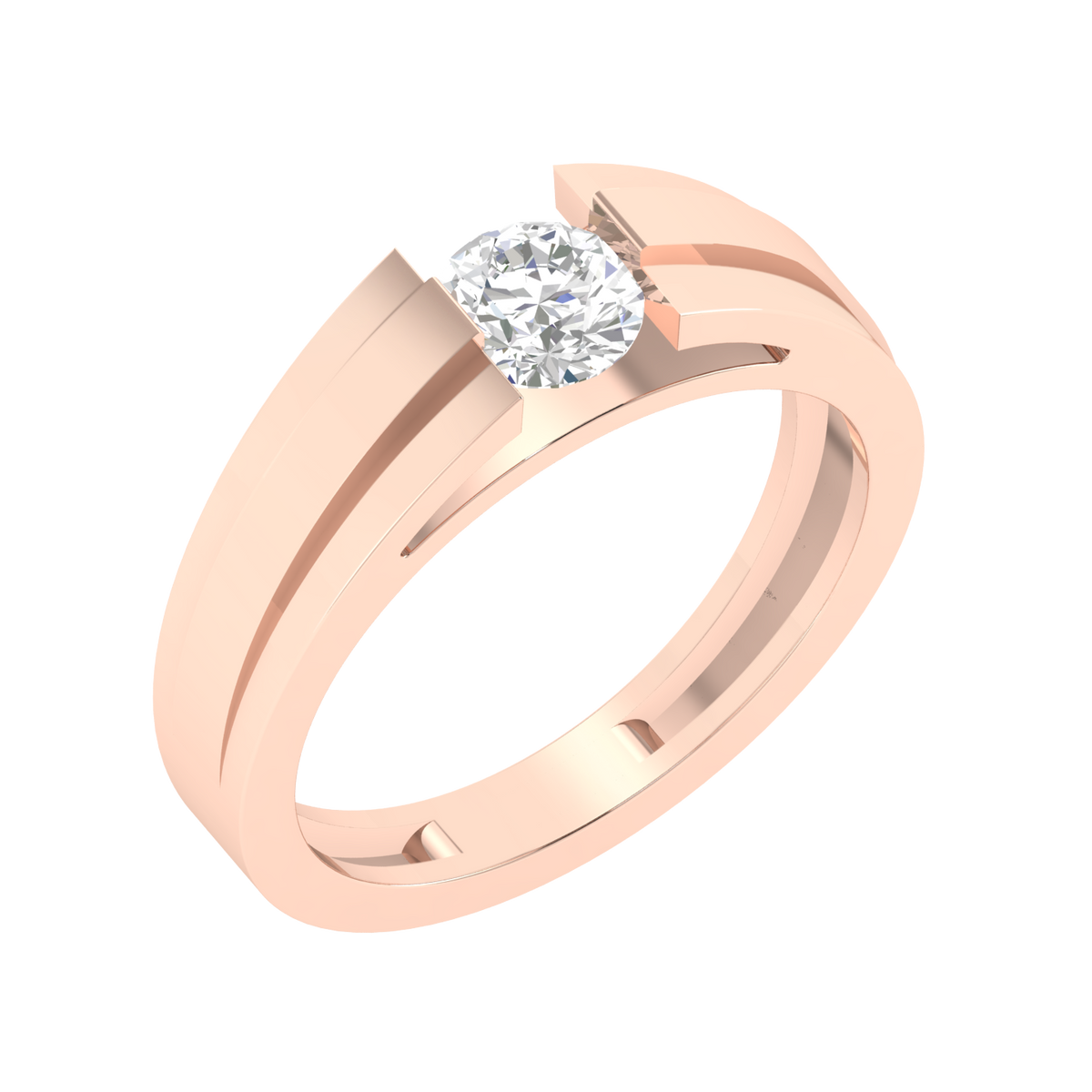 Lab Grown 70 pointer soliatire Gents Ring