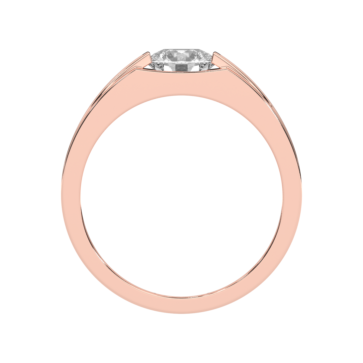 Lab Grown 90 pointer solitaire Gents ring
