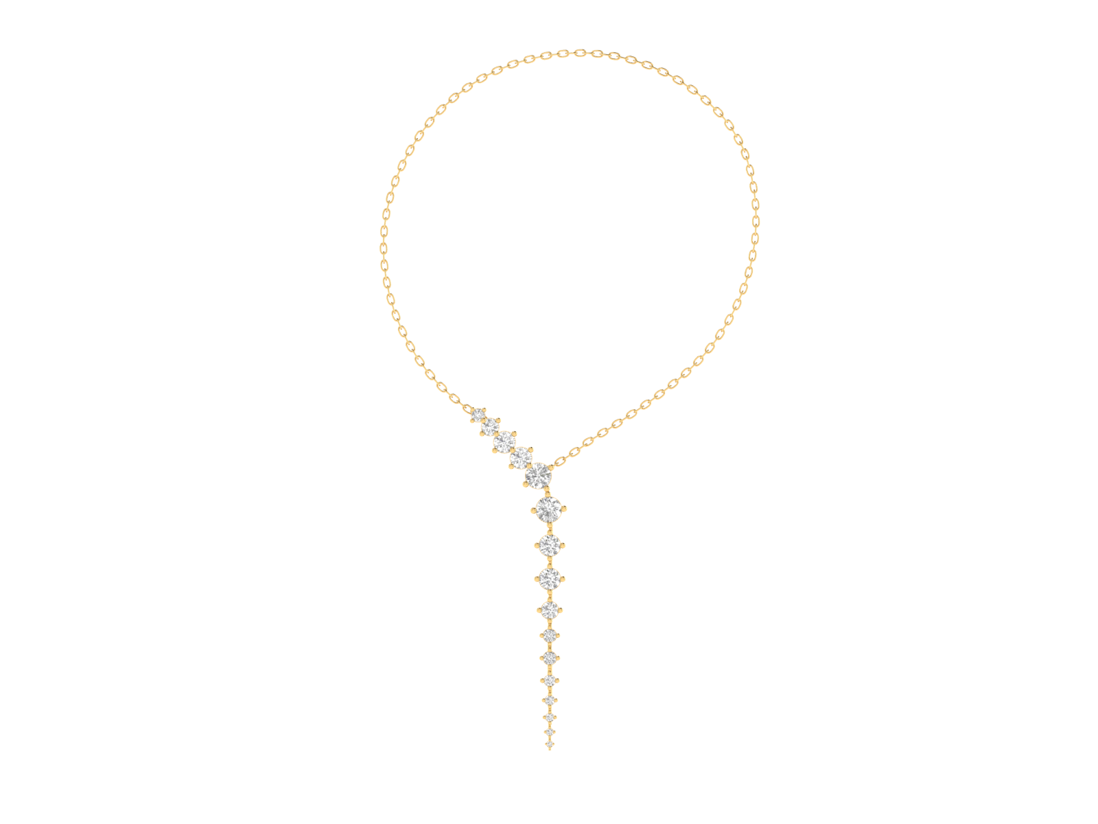 Lab Grown Graduating Necklace - Gold