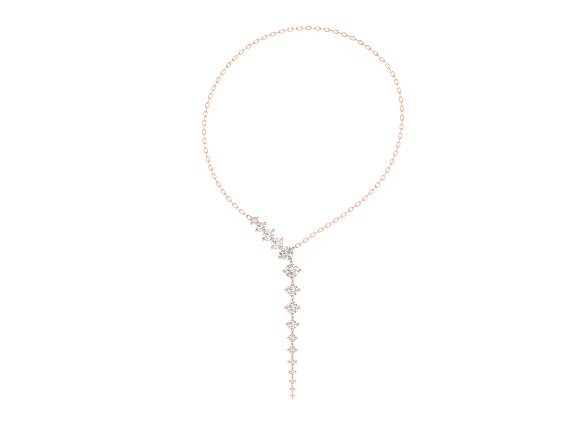 Lab Grown Graduating Necklace - Rose