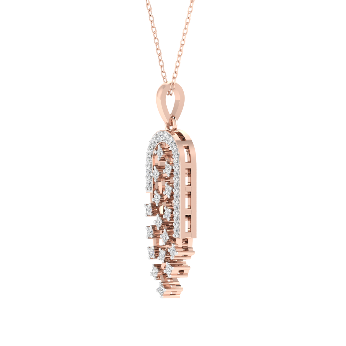 lab Grown clustered diamond pendant