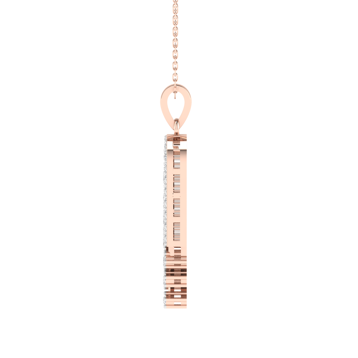 lab Grown clustered diamond pendant