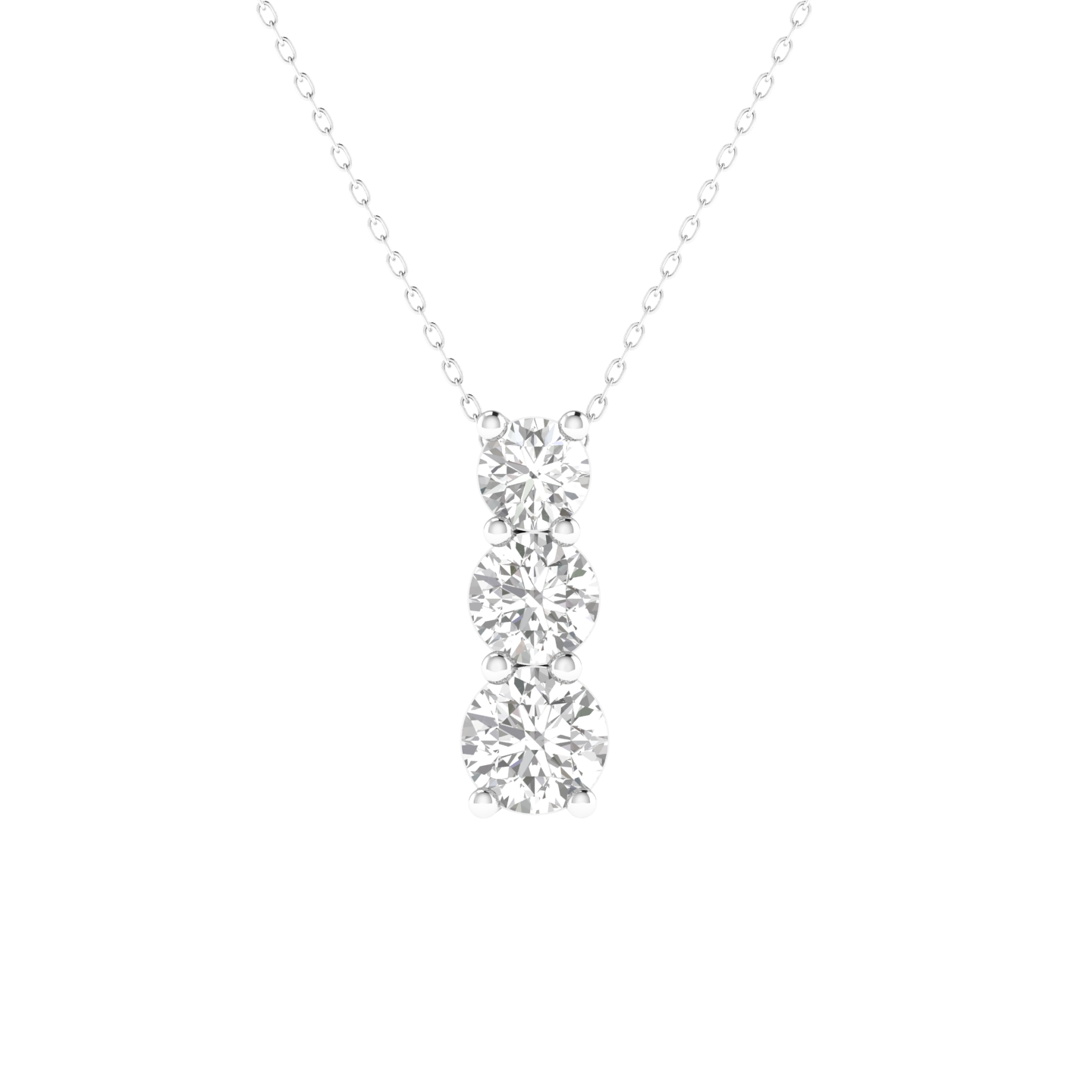 Lab Grown graduating pendant - White
