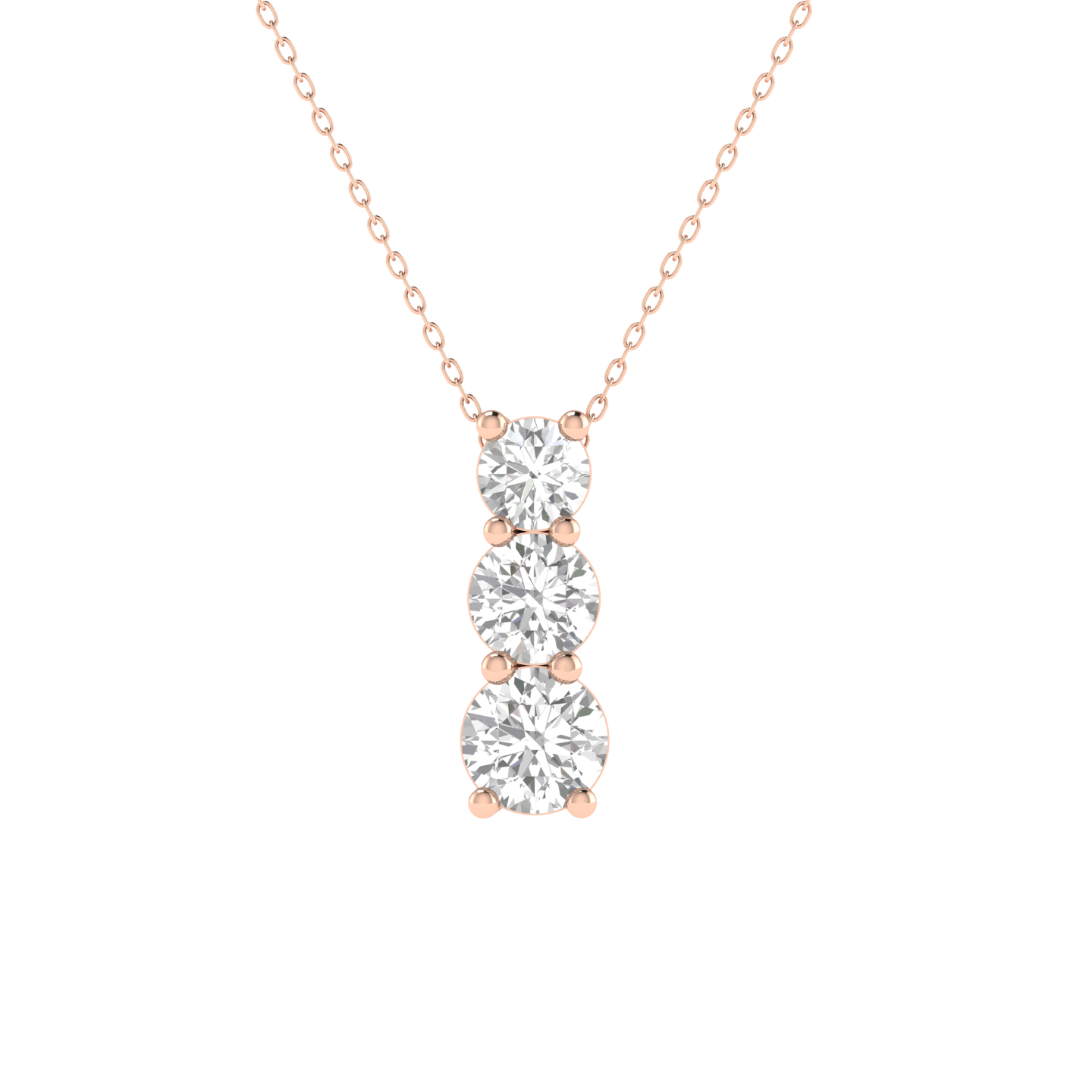 Lab Grown graduating pendant - Rose