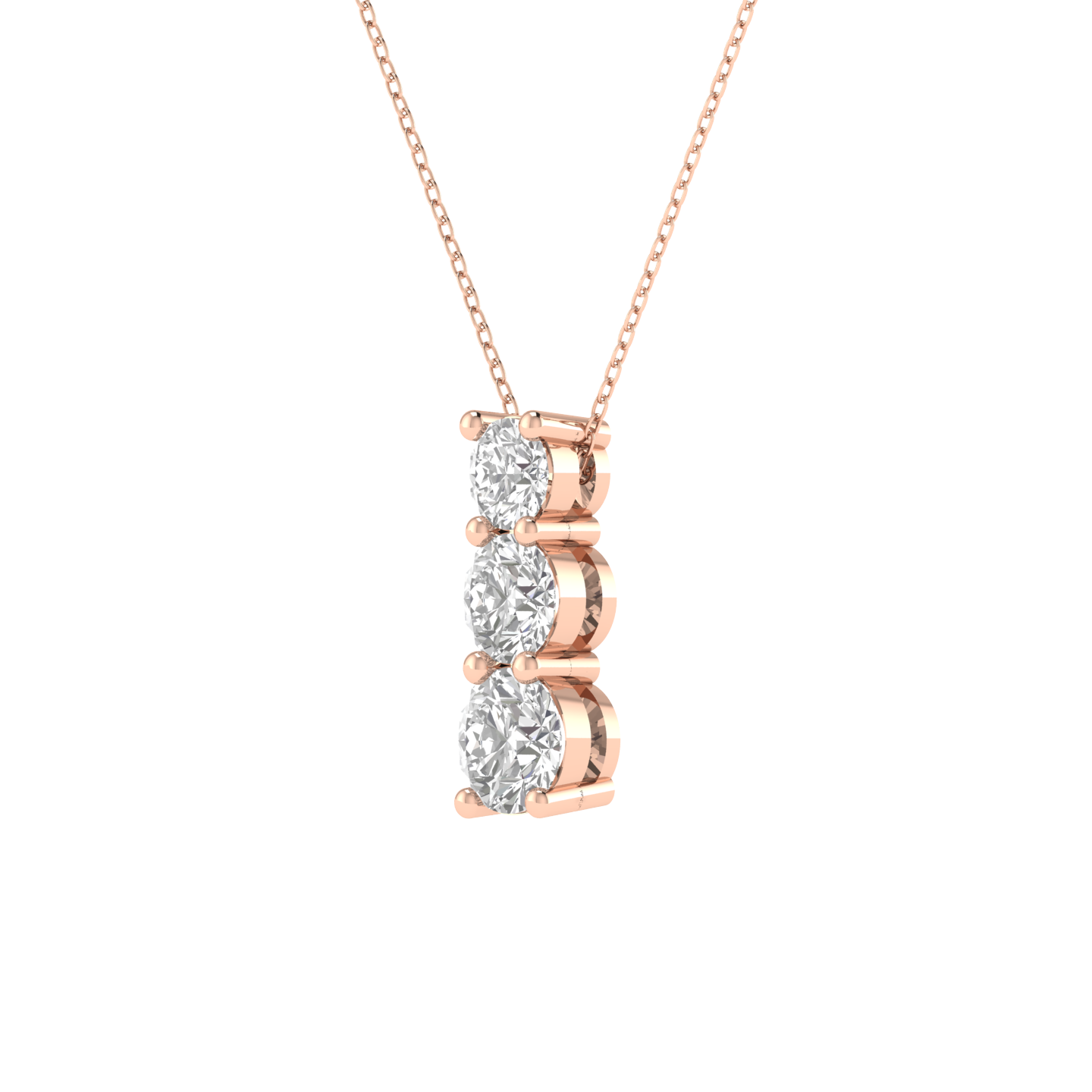 Lab Grown graduating pendant - Rose