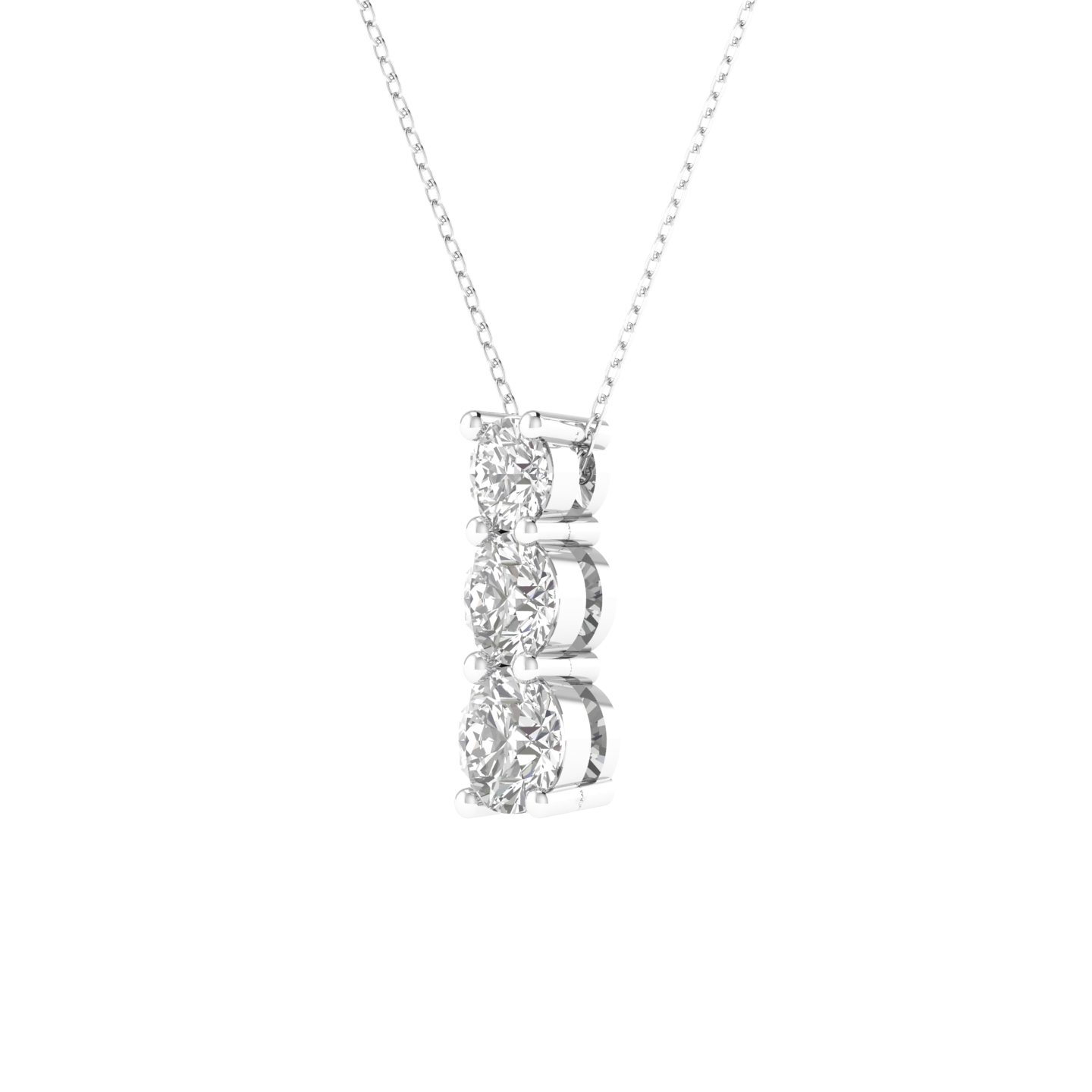 Lab Grown graduating pendant - White