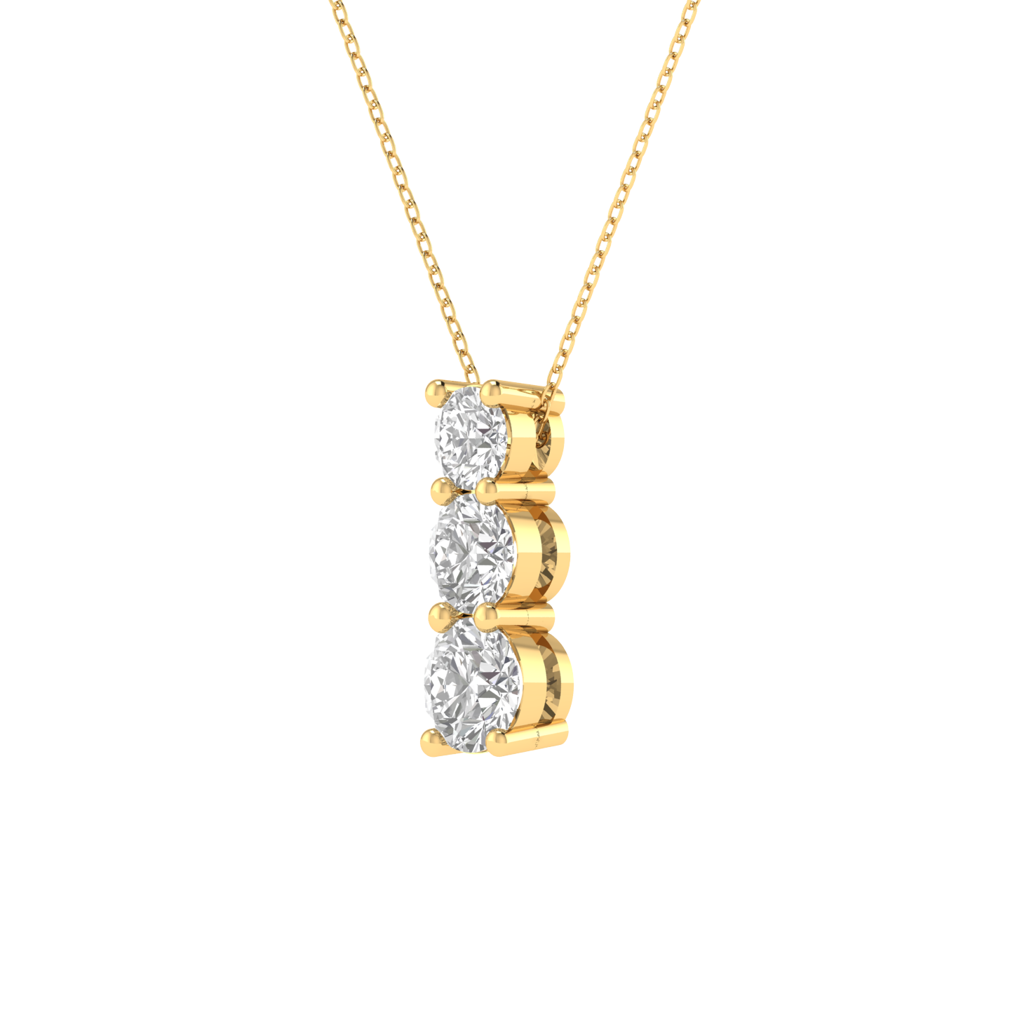 Lab Grown graduating pendant - Gold