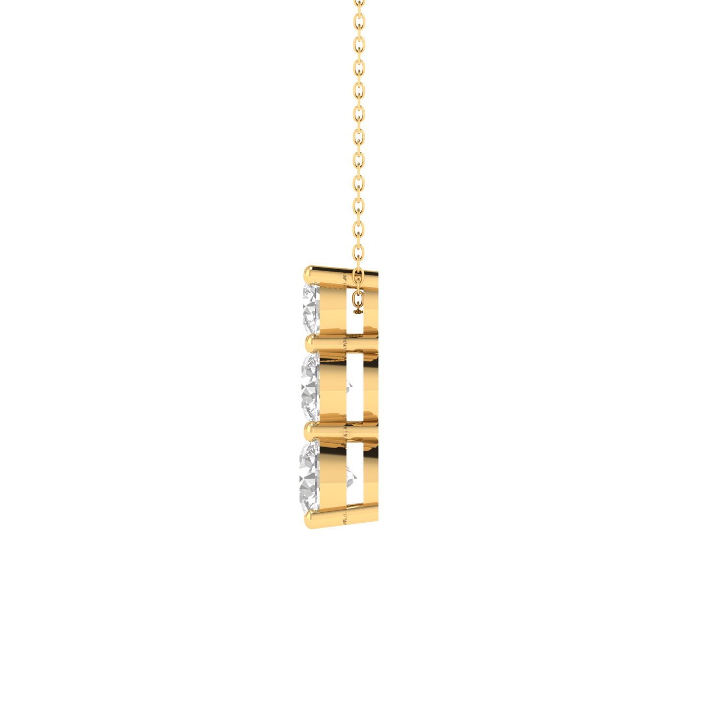Lab Grown graduating pendant - Gold