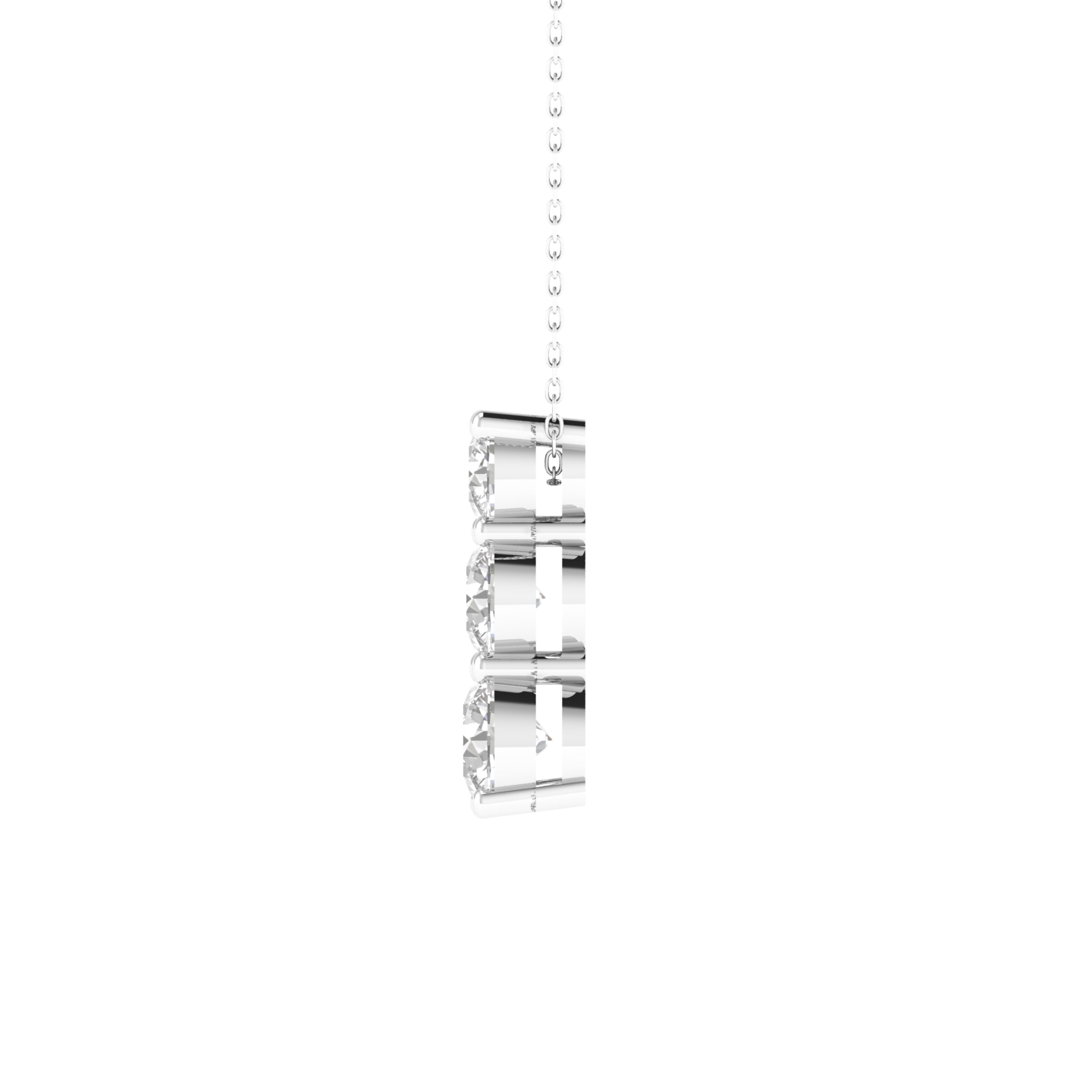 Lab Grown graduating pendant - White