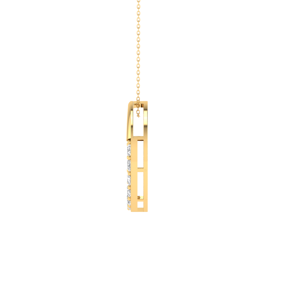 Lab Grown simple pendant - Gold