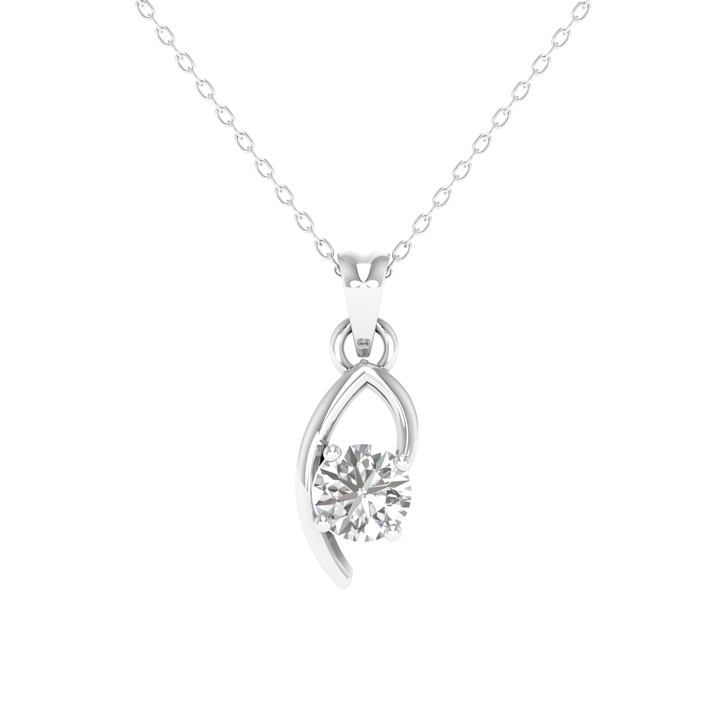 Lab Grown 50 pointer pendant - White