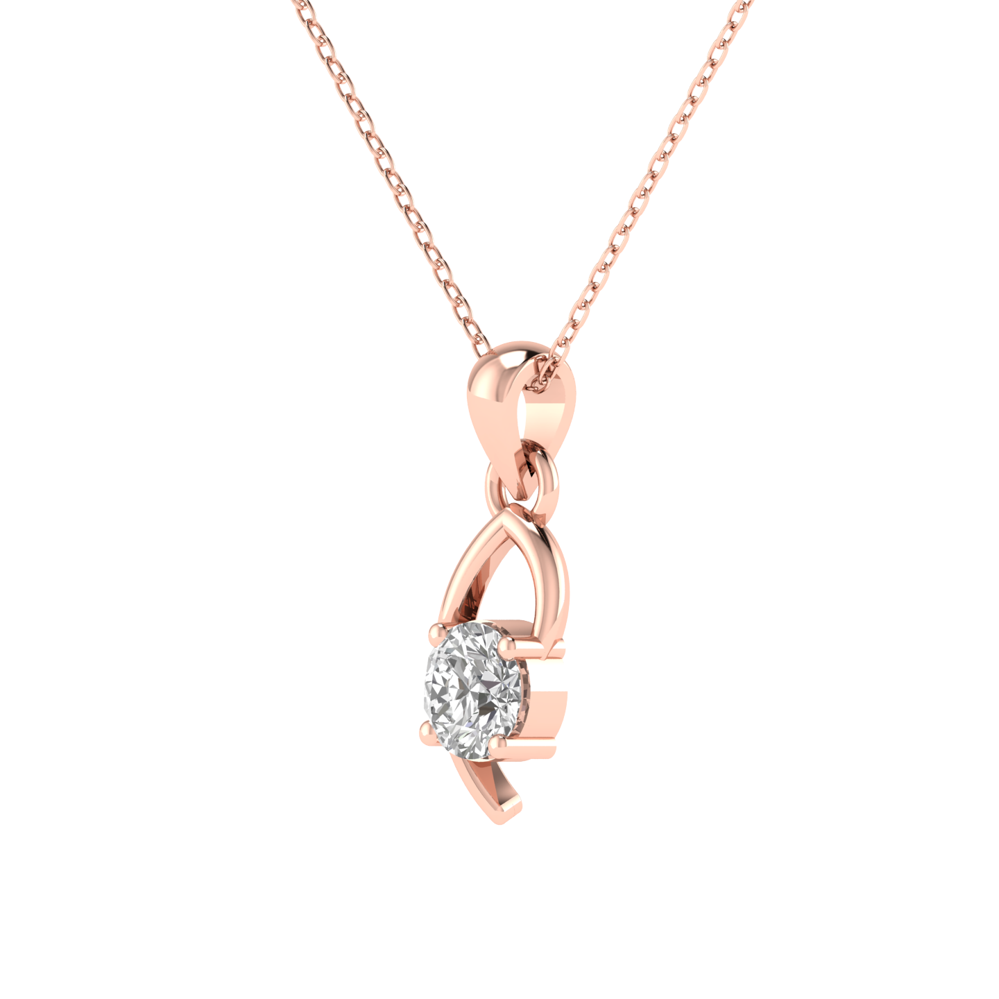 Lab Grown 50 pointer pendant - Rose