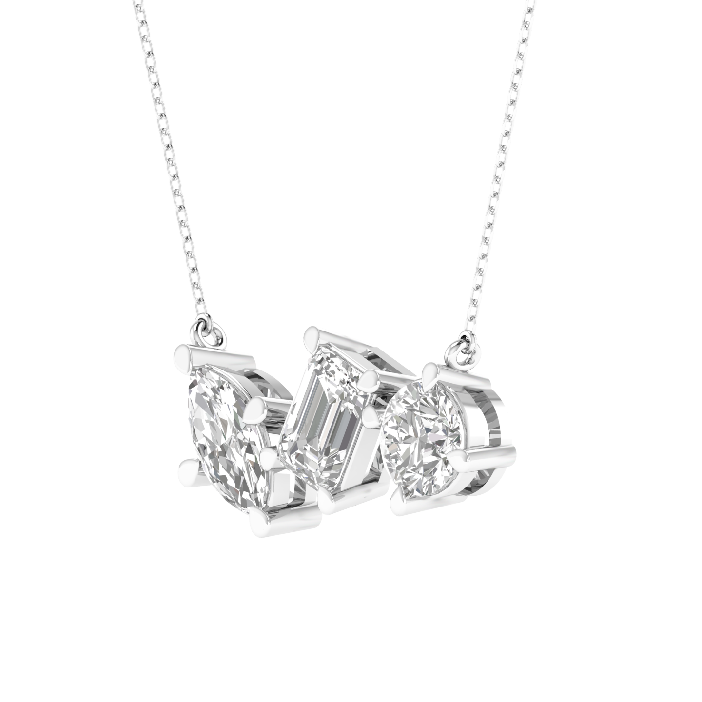 Labd Grown 3 shape pendant - White