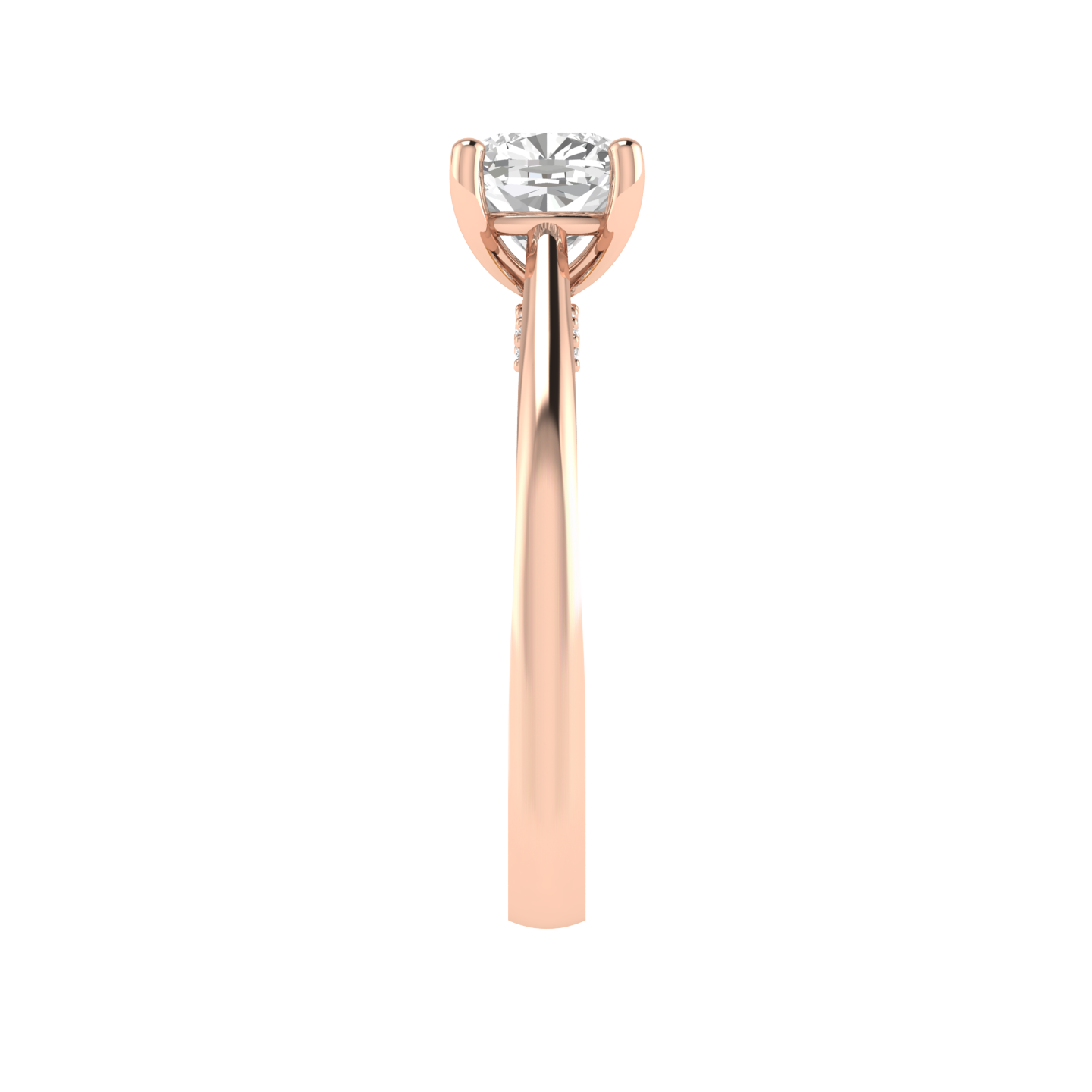 Cushion Ring with Hidden Accent - Rose