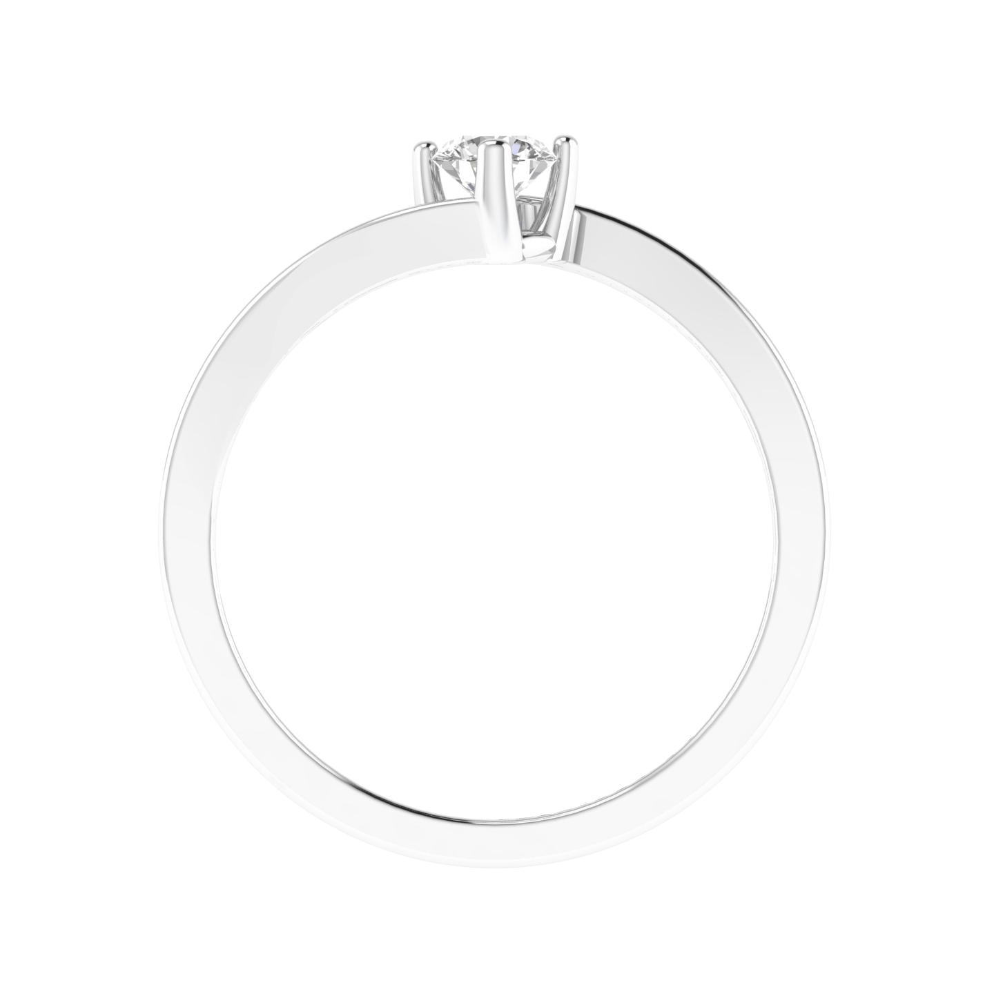Dainty Round Ring - White