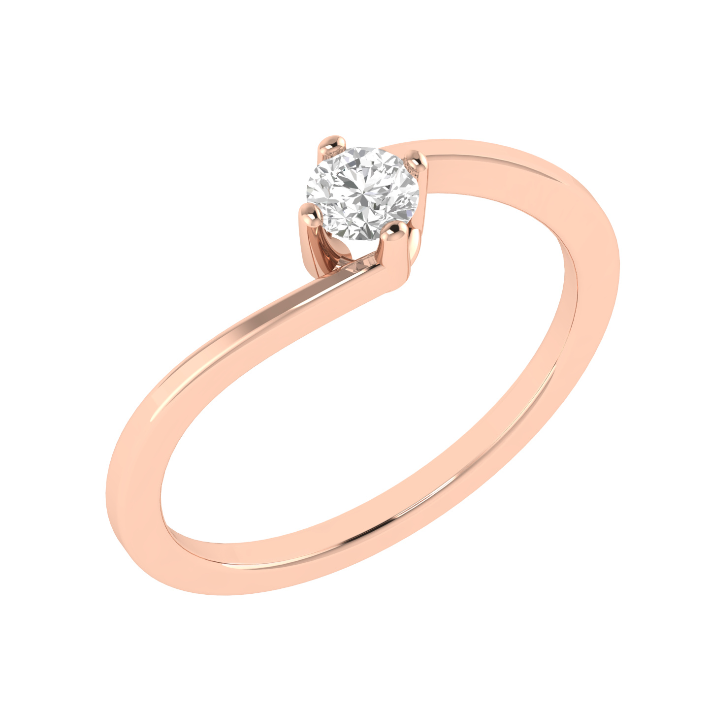 Dainty Round Ring - Rose