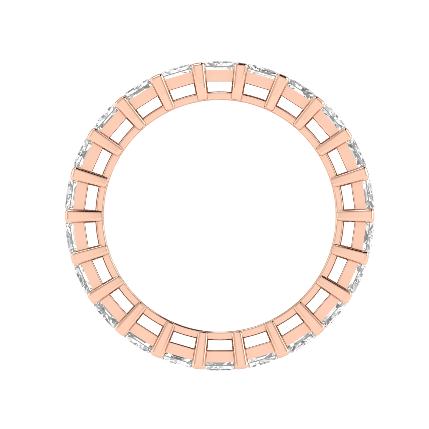 Emerald Full Eternity Band - Rose