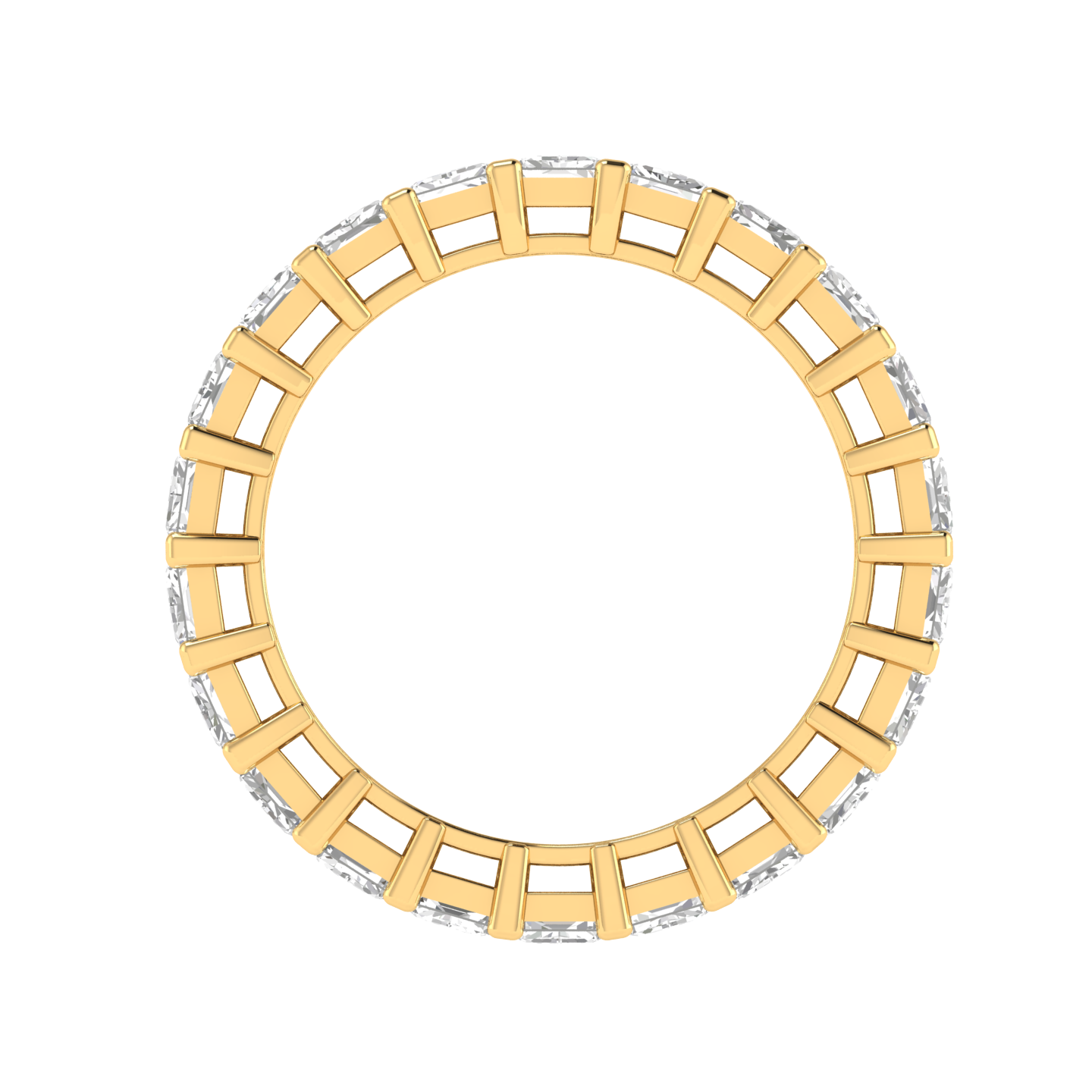 Emerald Full Eternity Band - Gold