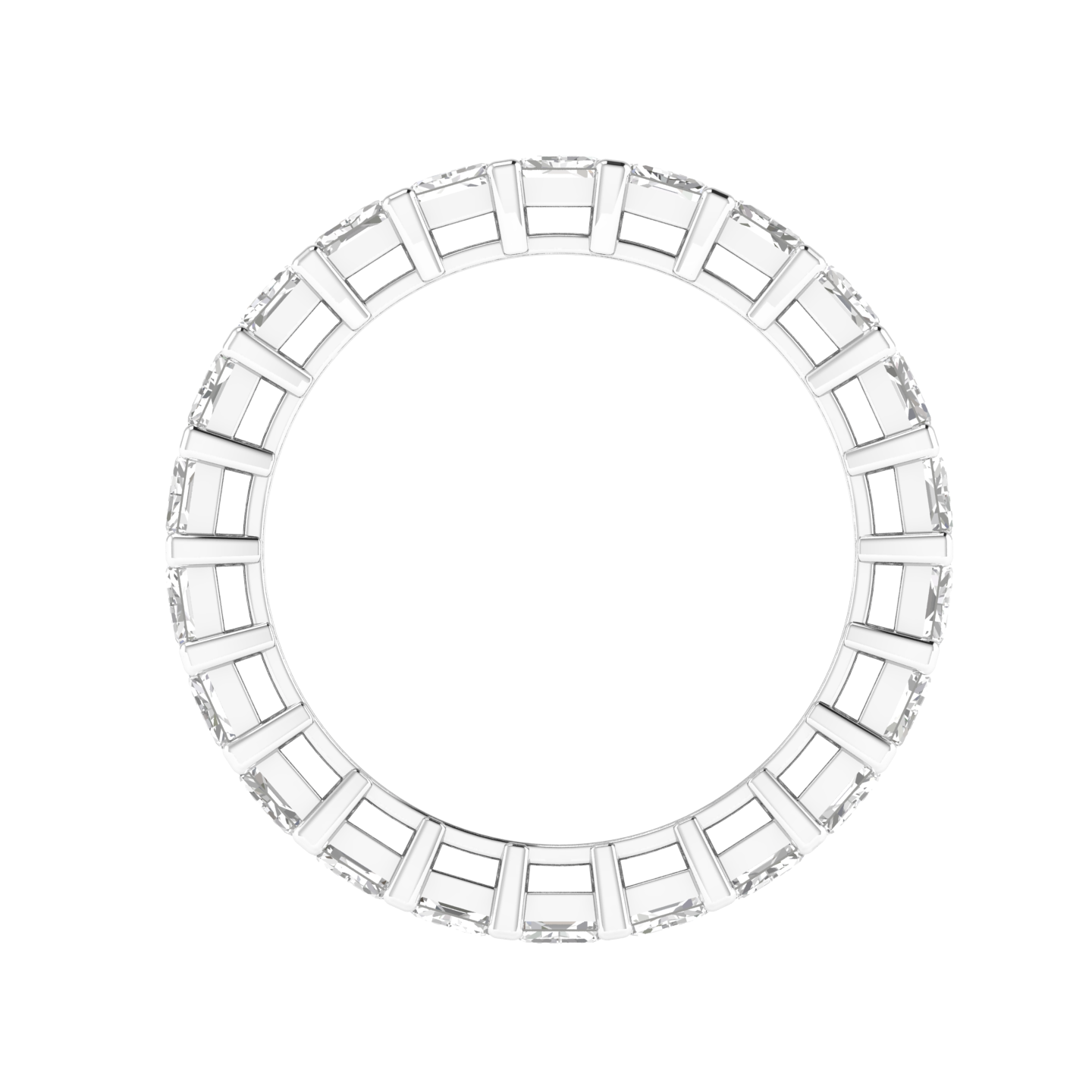 Emerald Full Eternity Band - White
