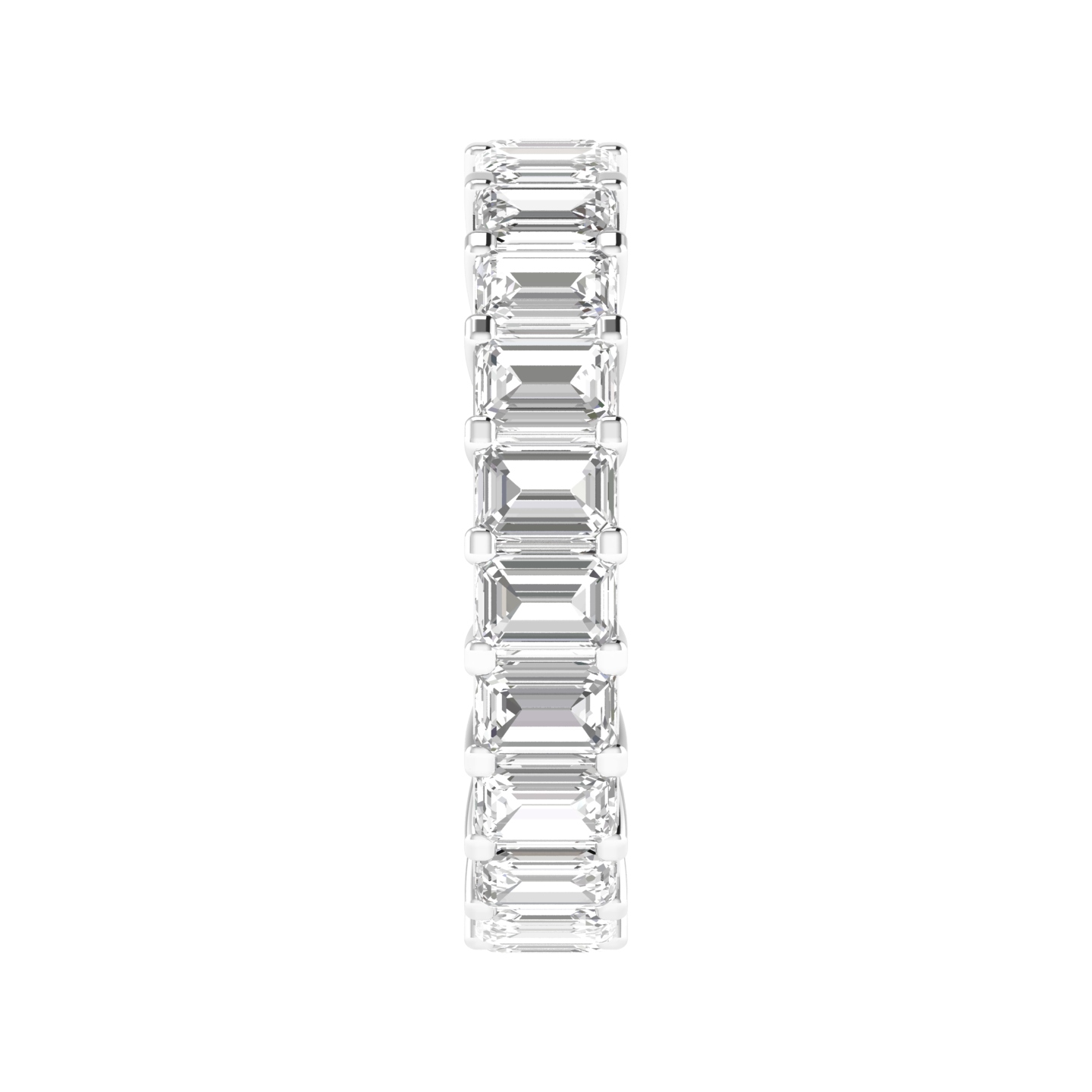 Emerald Full Eternity Band - White