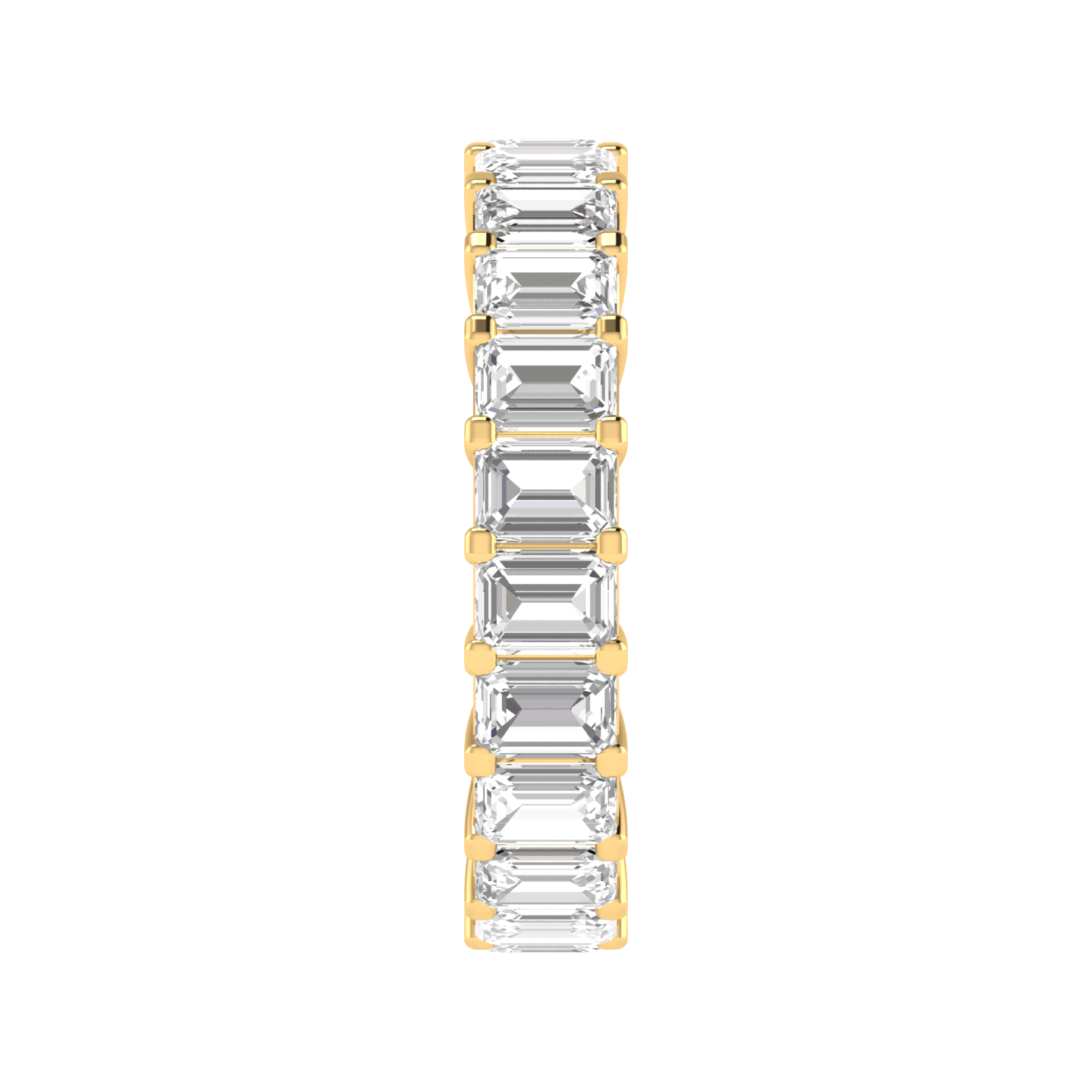 Emerald Full Eternity Band - Gold