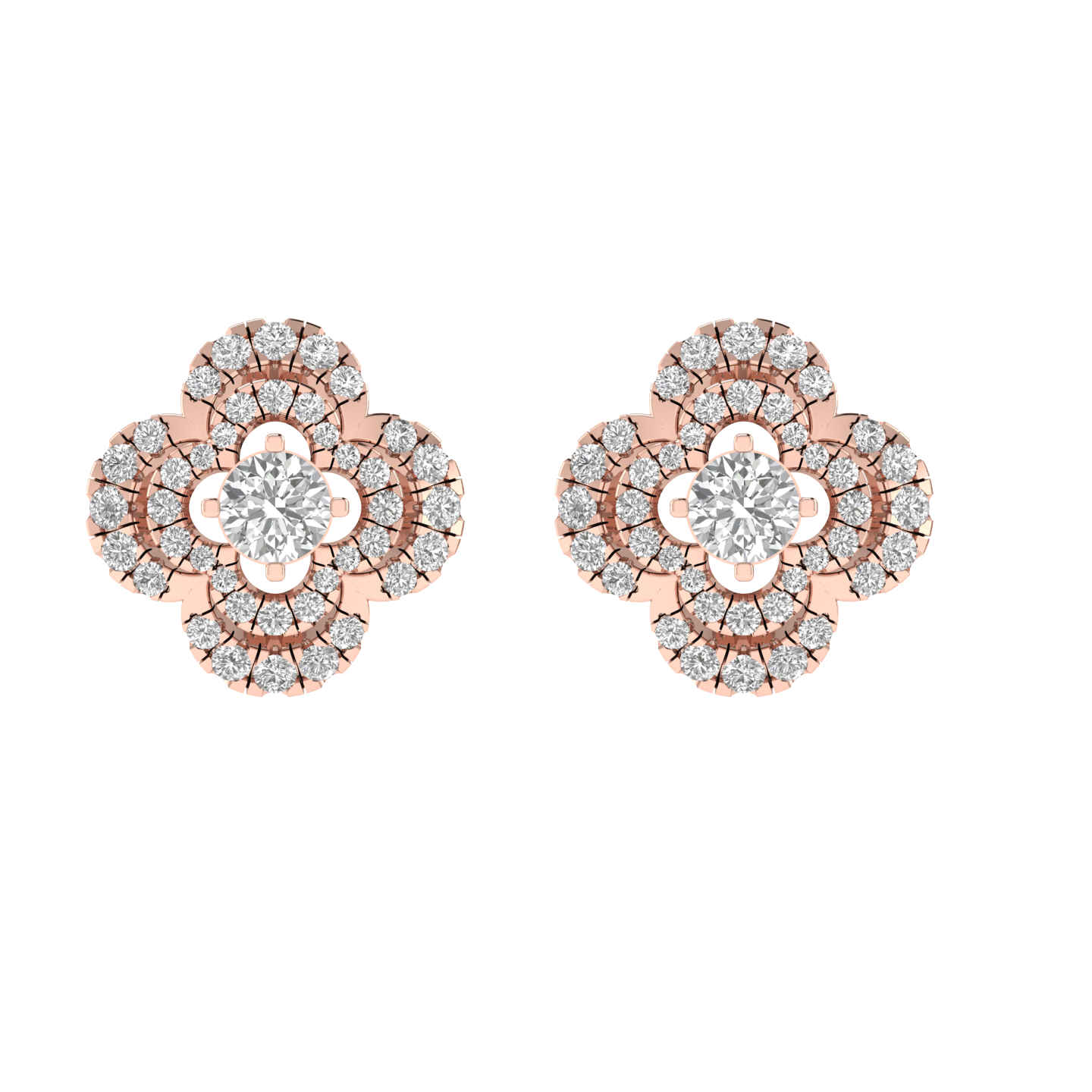 Flower shape earrings - Rose