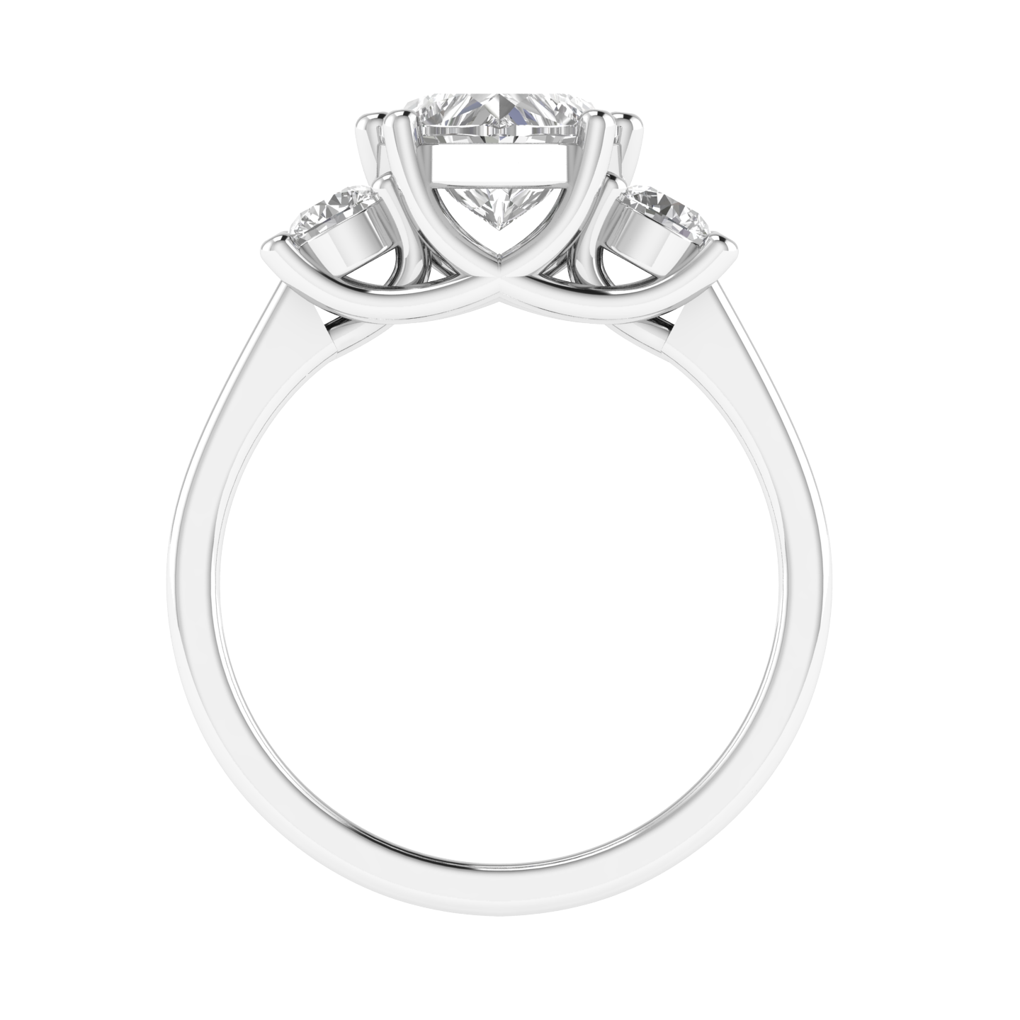 Heart Trilogy Ring - White