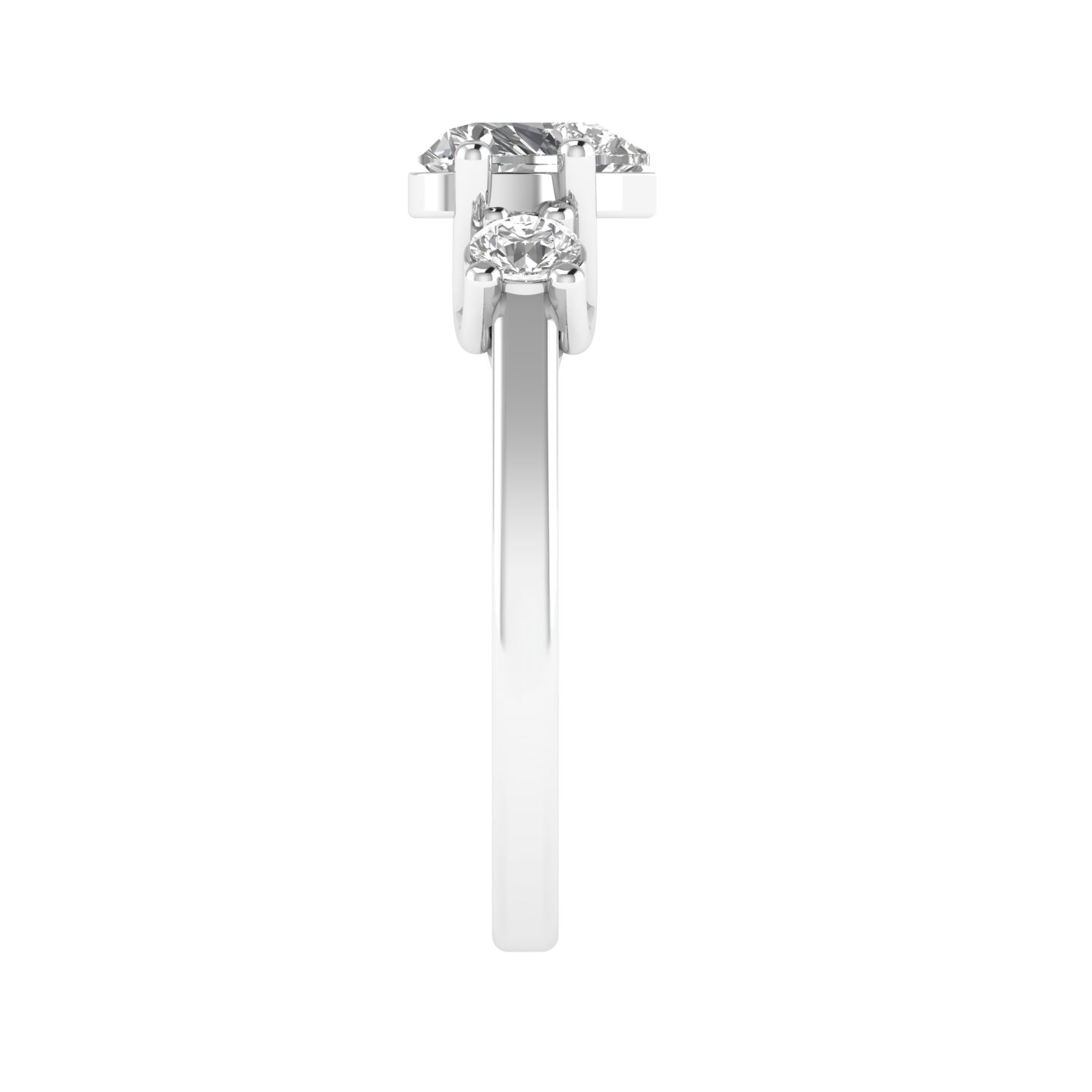 Heart Trilogy Ring - White