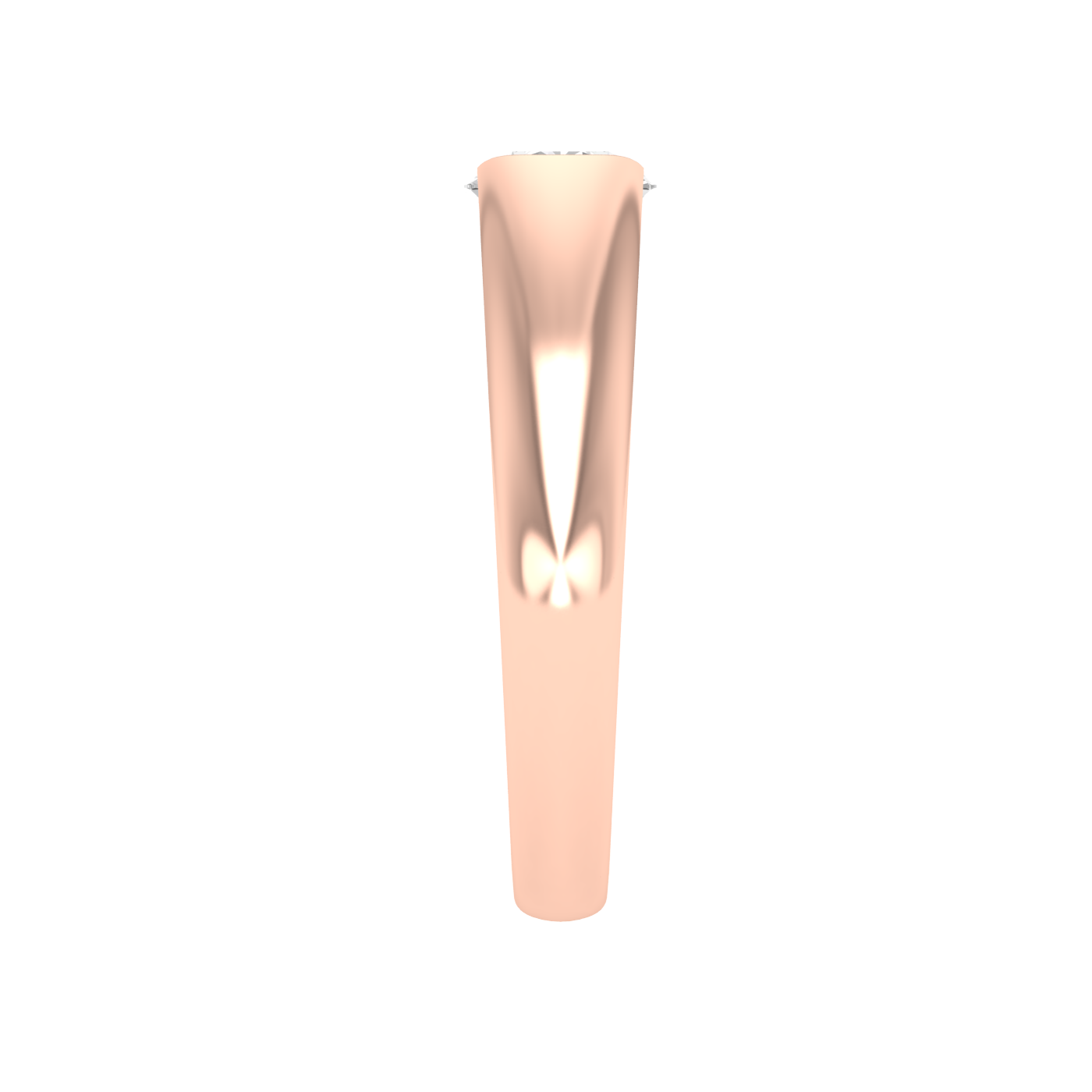 Lab Grown 1 carat solitaire Gents ring - Rose