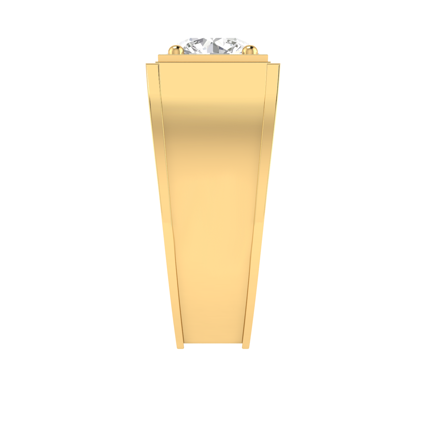 Lab Grown broad shank genst ring - Gold