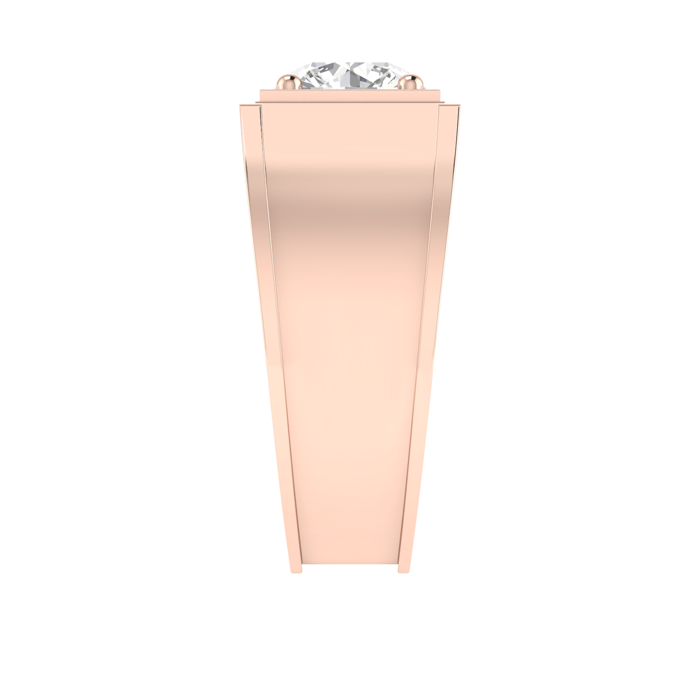 Lab Grown broad shank genst ring - Rose