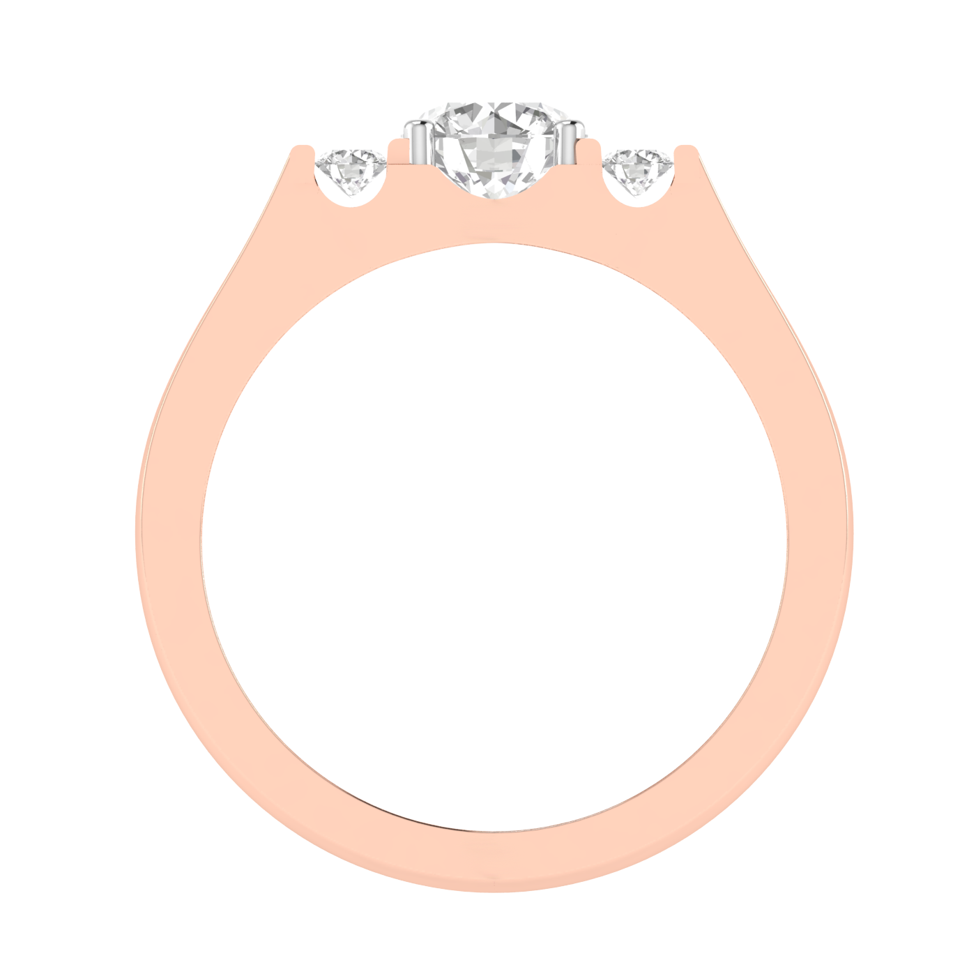 Lab Grown gents ring with small diamonds - Rose