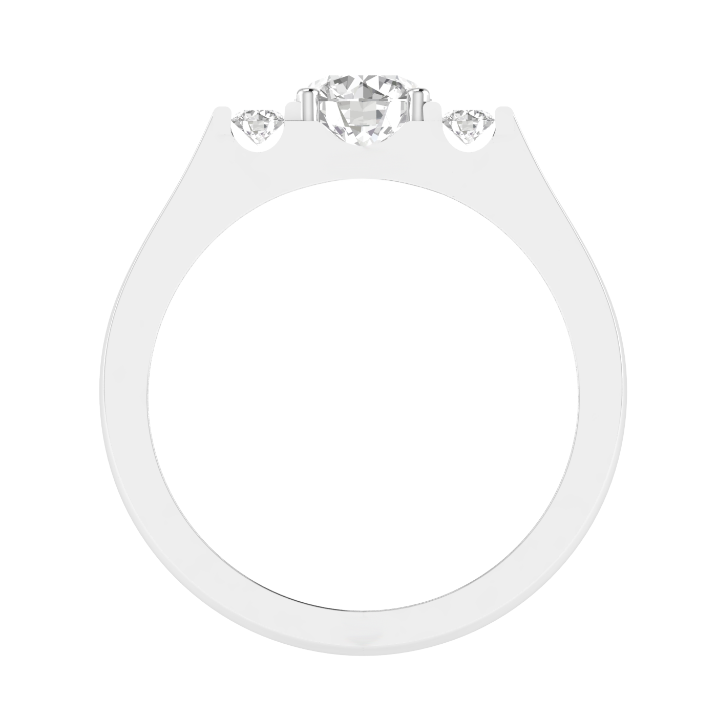 Lab Grown gents ring with small diamonds - White