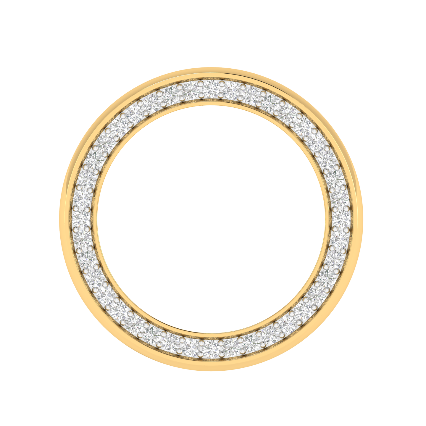 Lab Grown Hidden diamond eternity gents ring - Gold