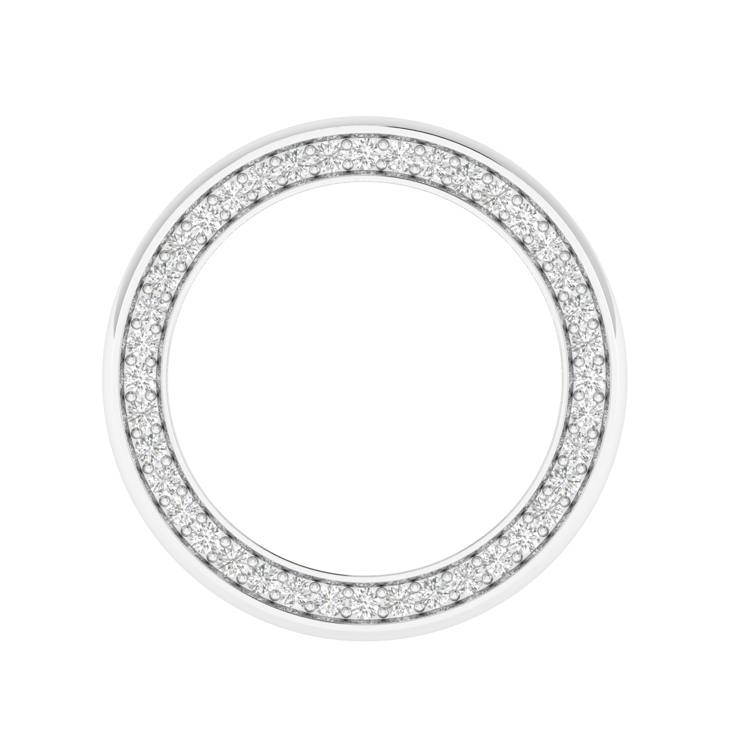 Lab Grown Hidden diamond eternity gents ring - White