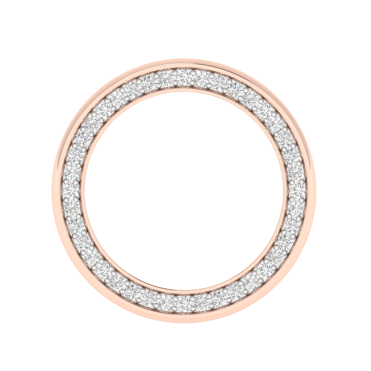 Lab Grown Hidden diamond eternity gents ring - Rose