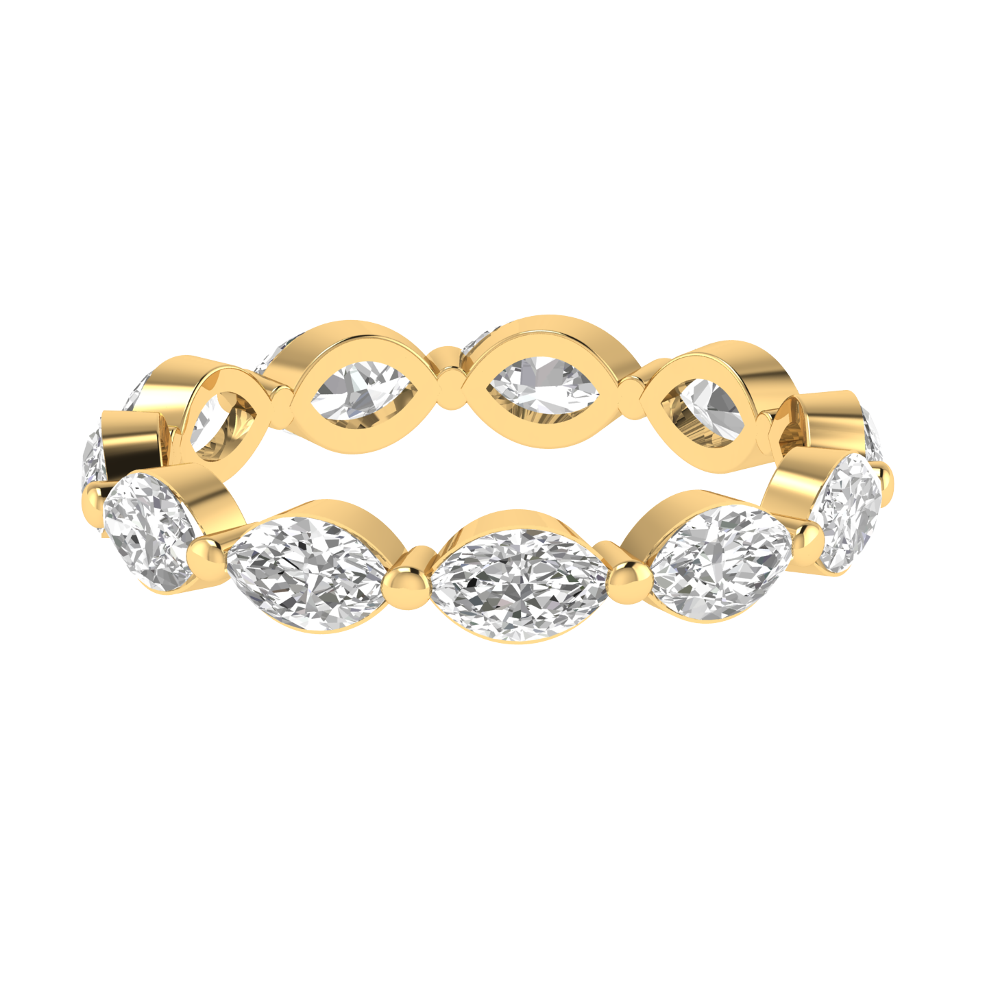 Marquise Full Eternity Band - Gold