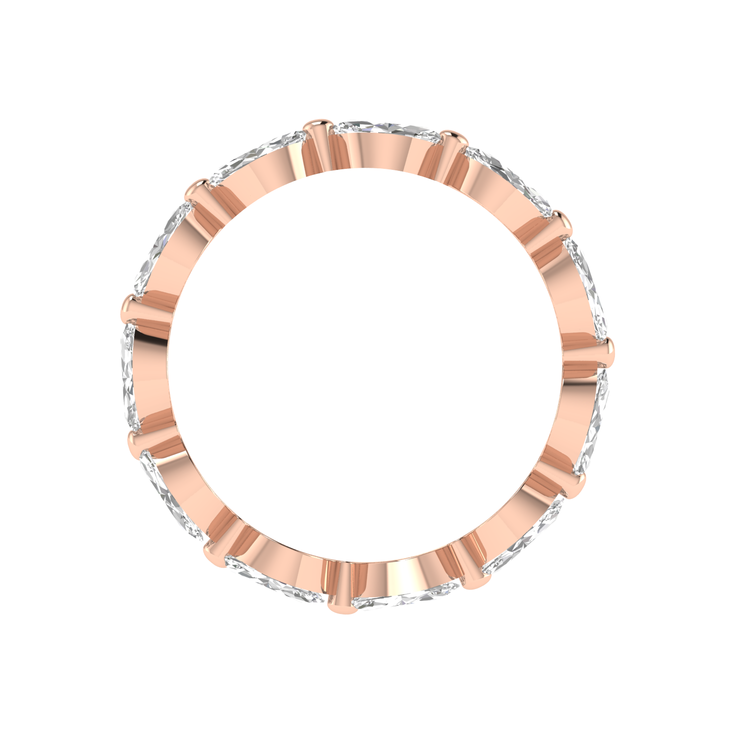 Marquise Full Eternity Band - Rose