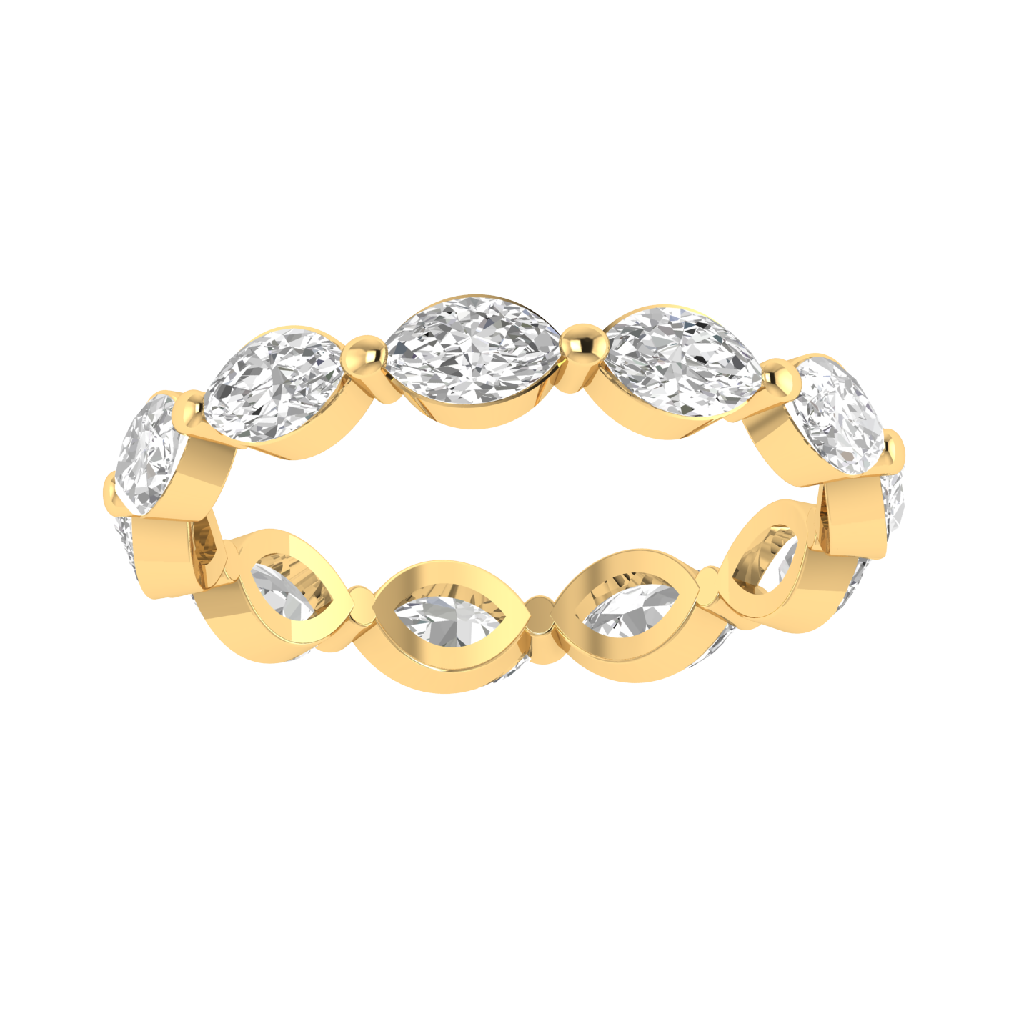Marquise Full Eternity Band - Gold