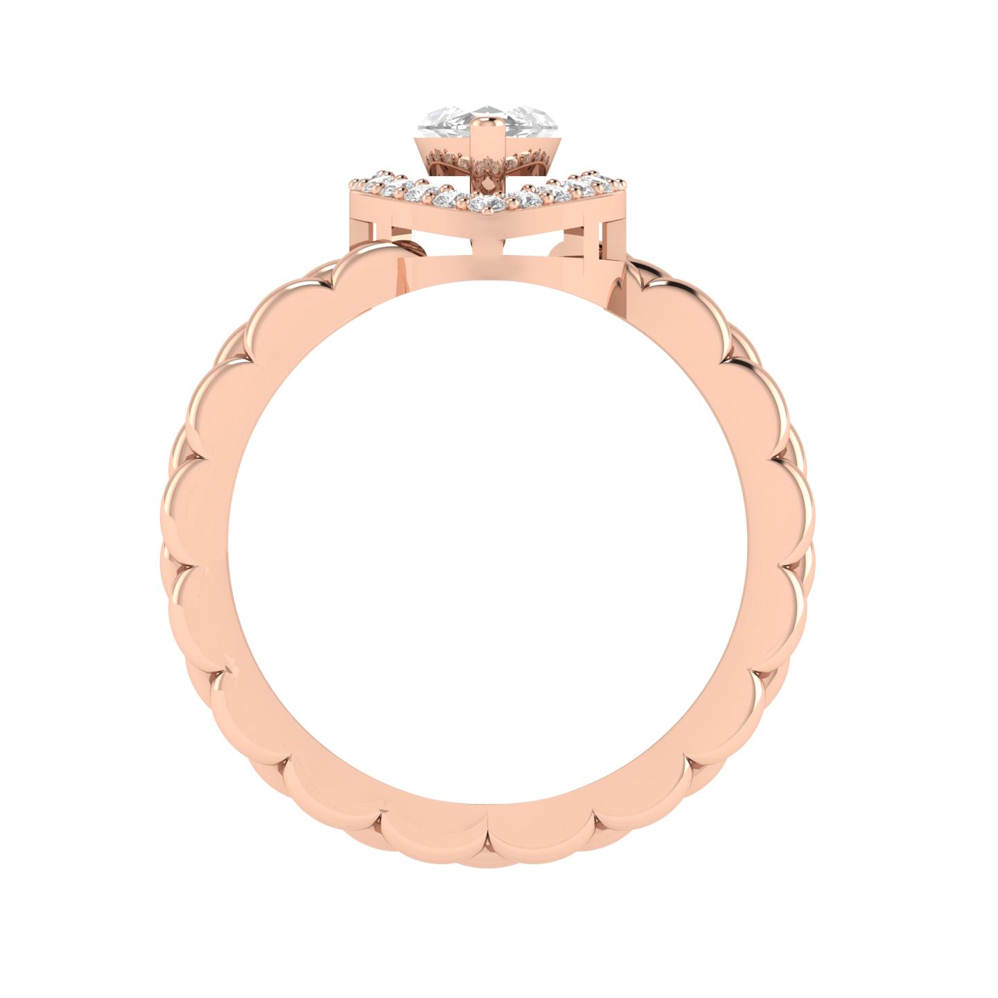 Marquise Slanting Band - Rose