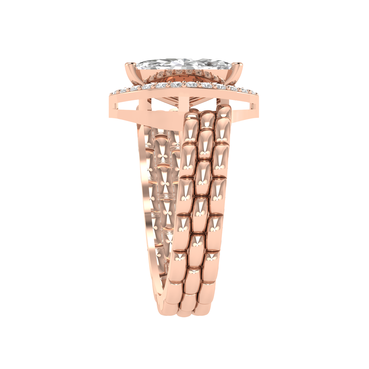 Marquise Slanting Band - Rose