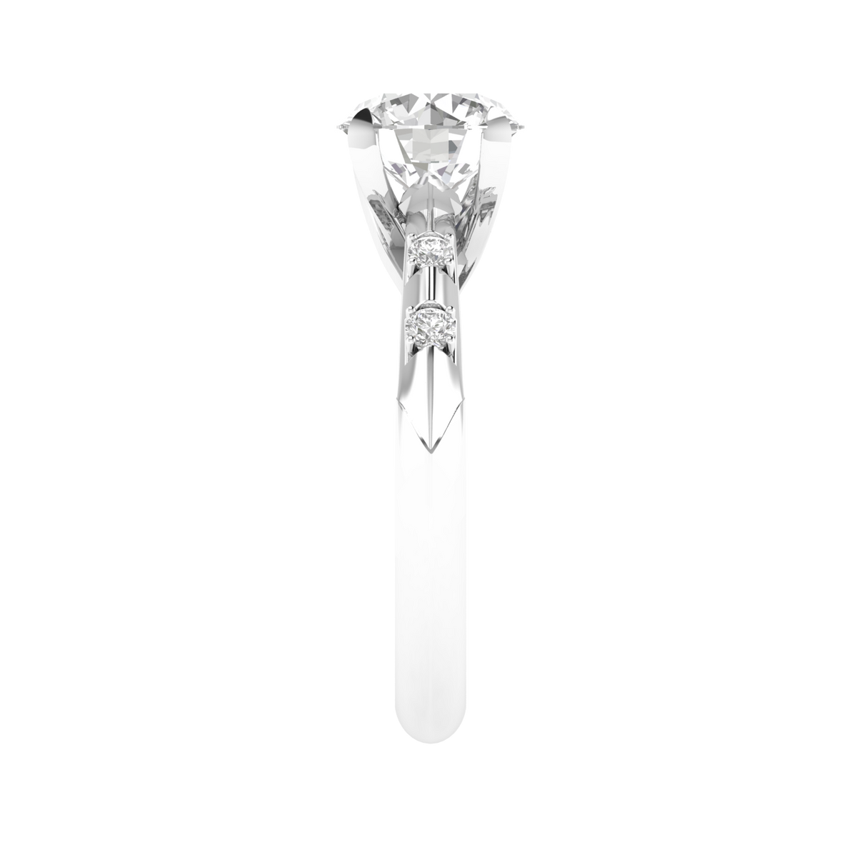 Multitone Round Diamond Ring - White