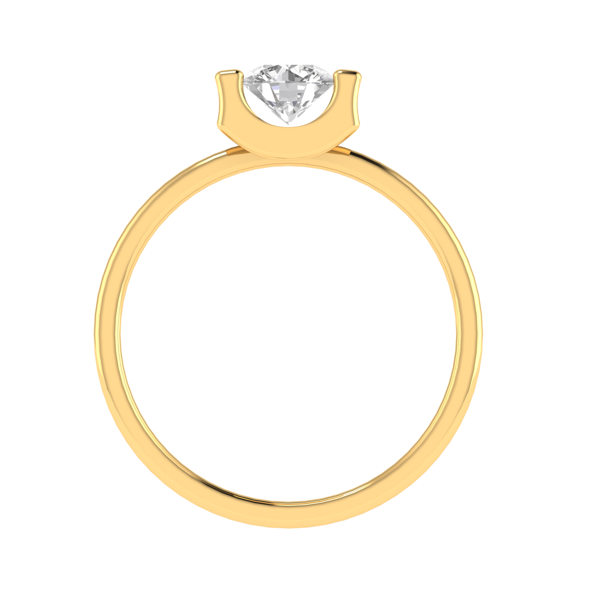 Round Channel Ring - Gold