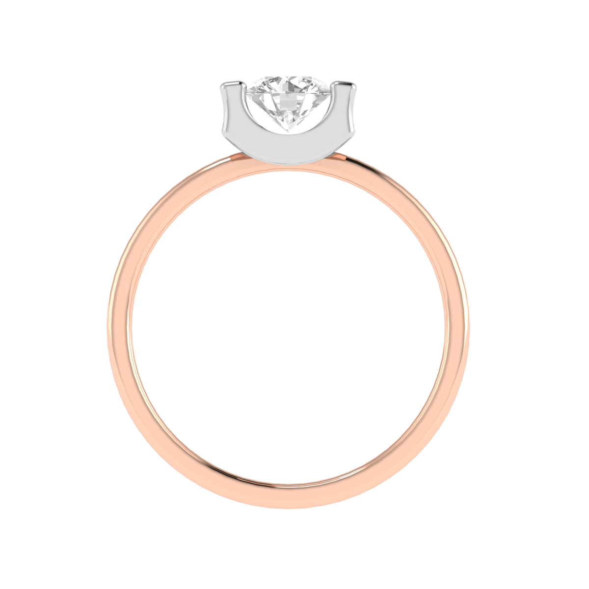 Round Channel Ring - Rose